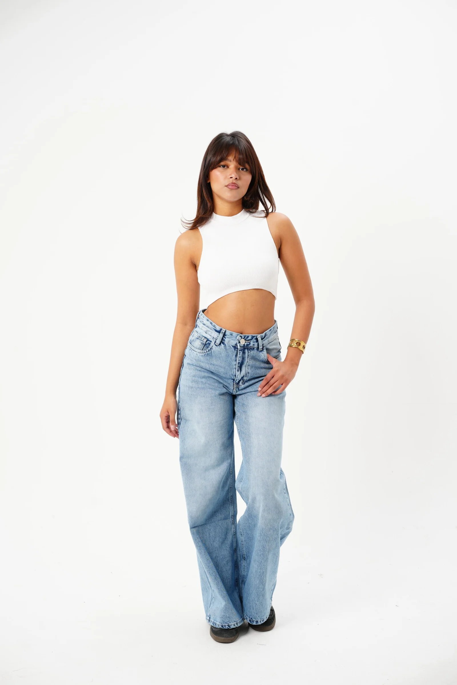 The Wide leg belt Denim — view 6