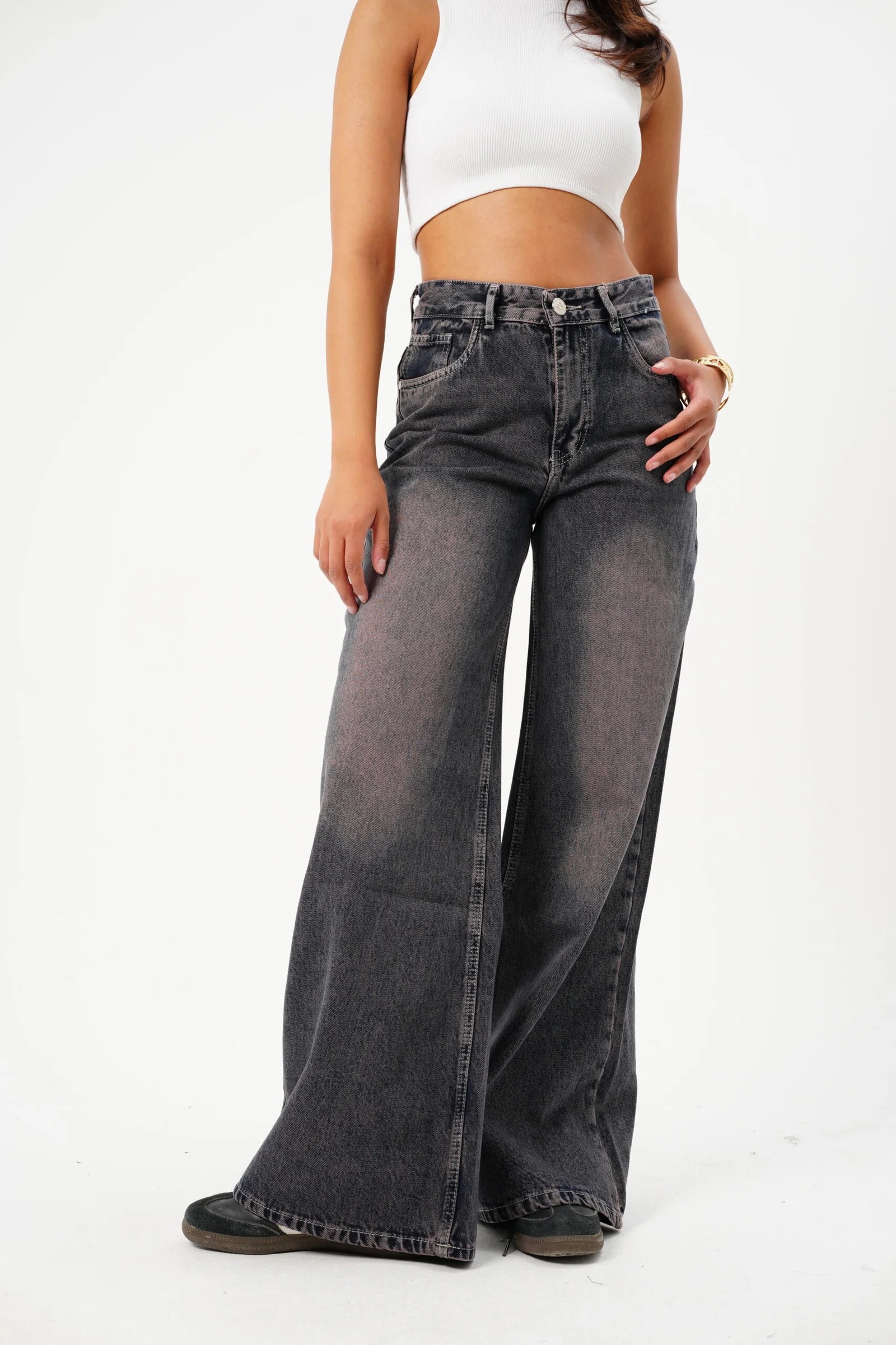 The Wide leg belt Denim — view 7