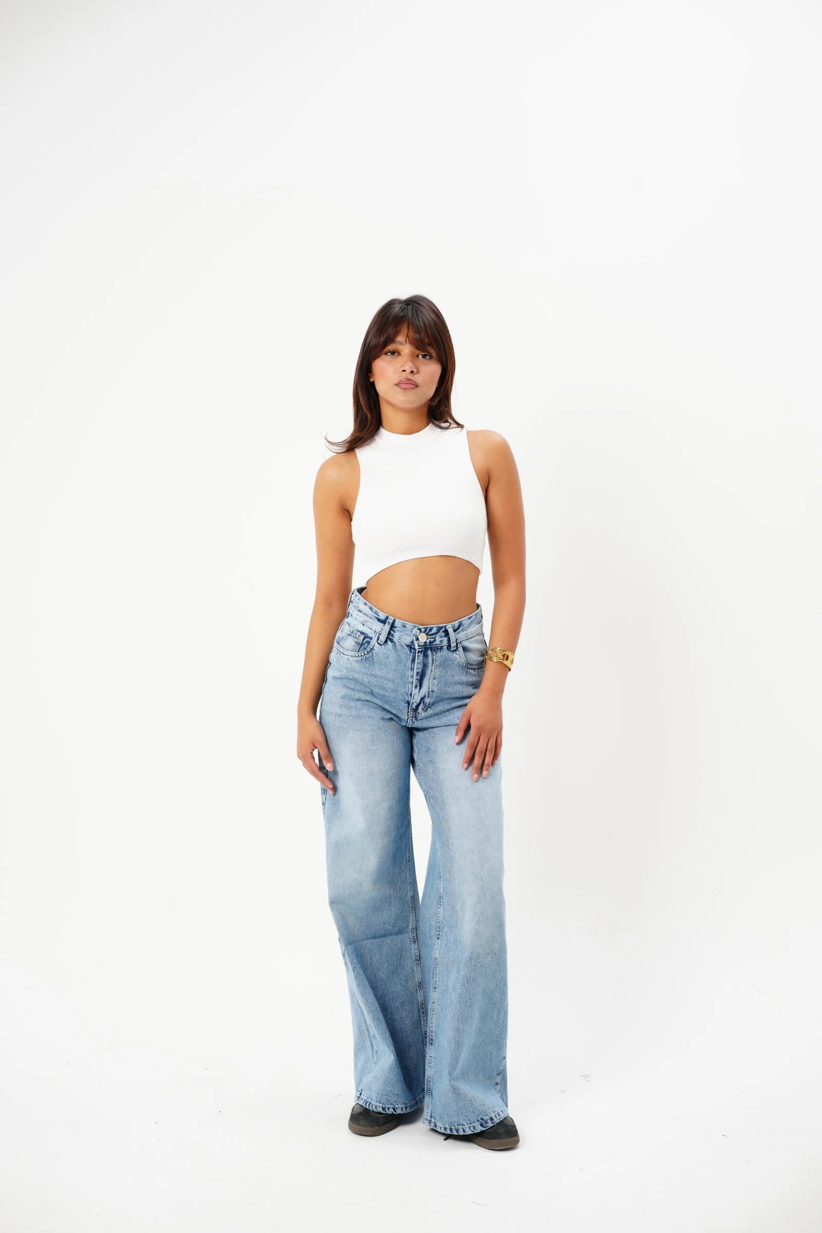 The Wide leg belt Denim — view 5