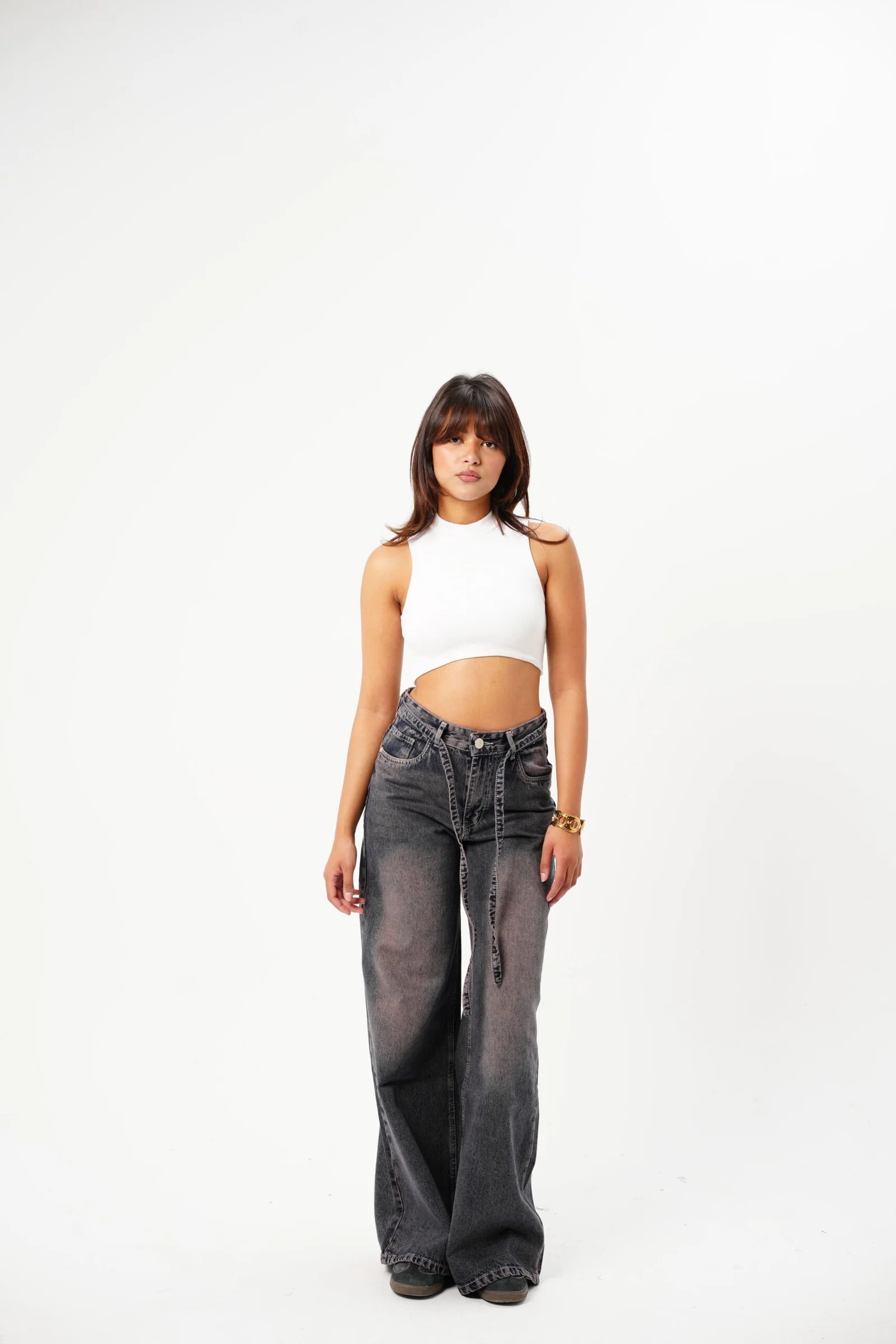The Wide leg belt Denim — view 11