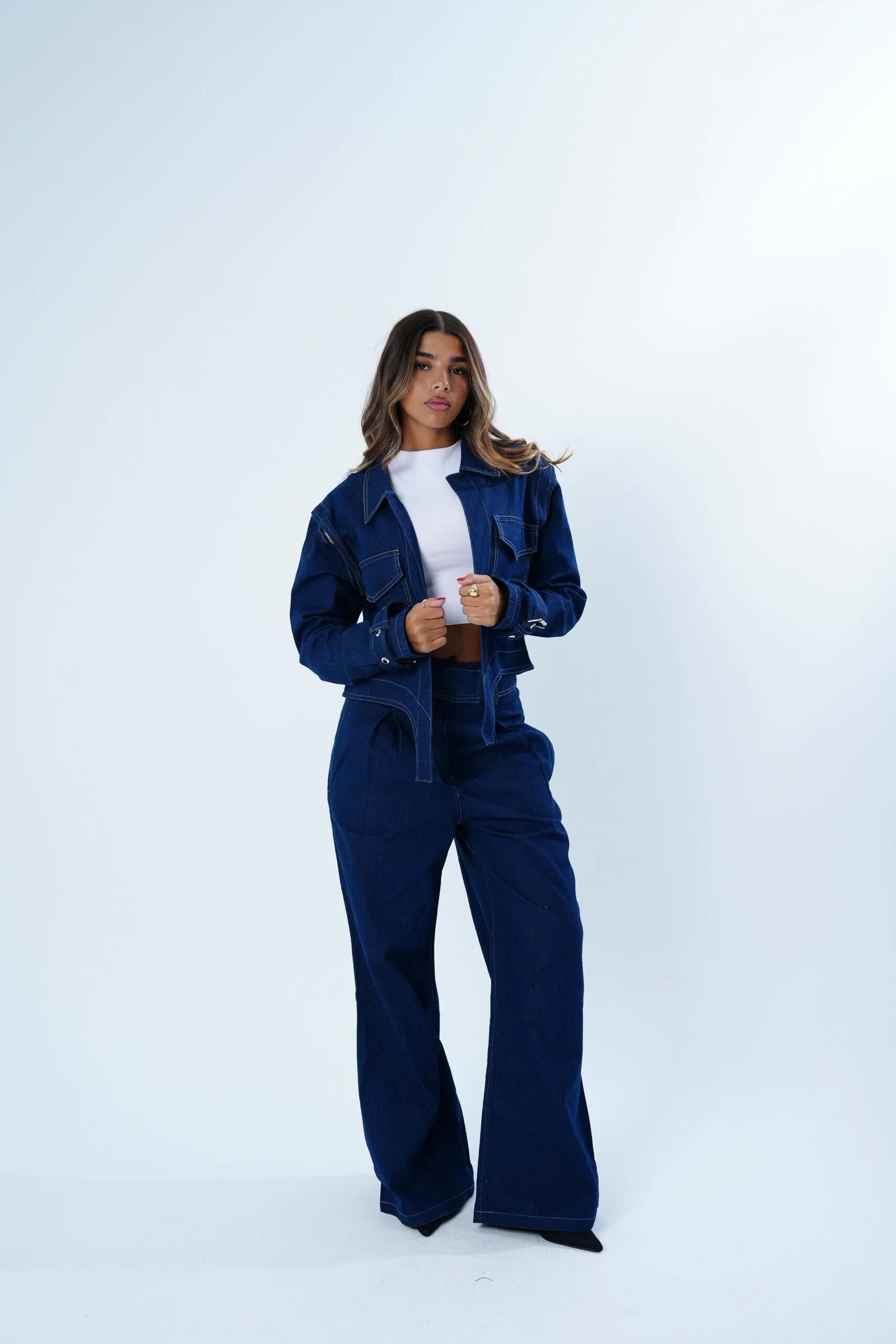 The zipper denim jacket — view 7