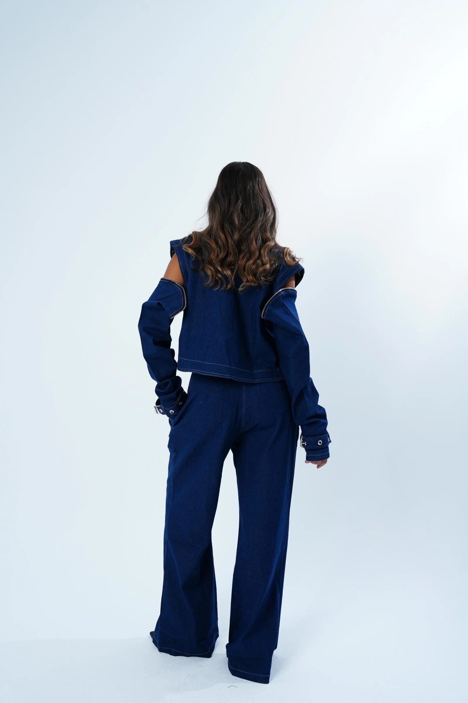 The zipper denim jacket — view 10