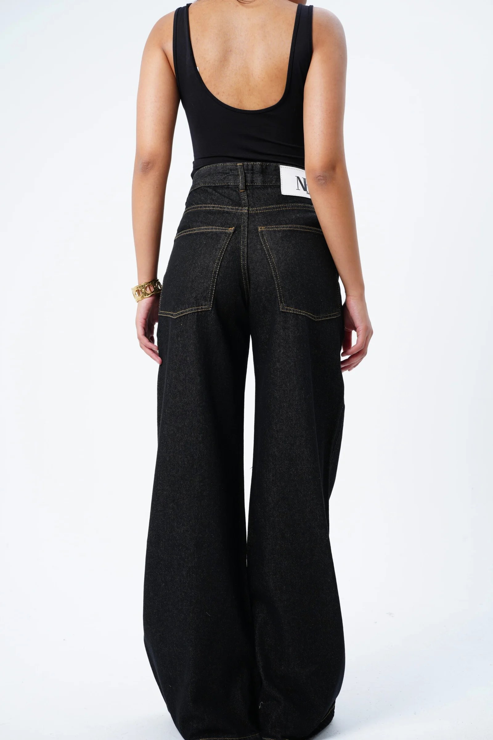 Black raw denim — view 4
