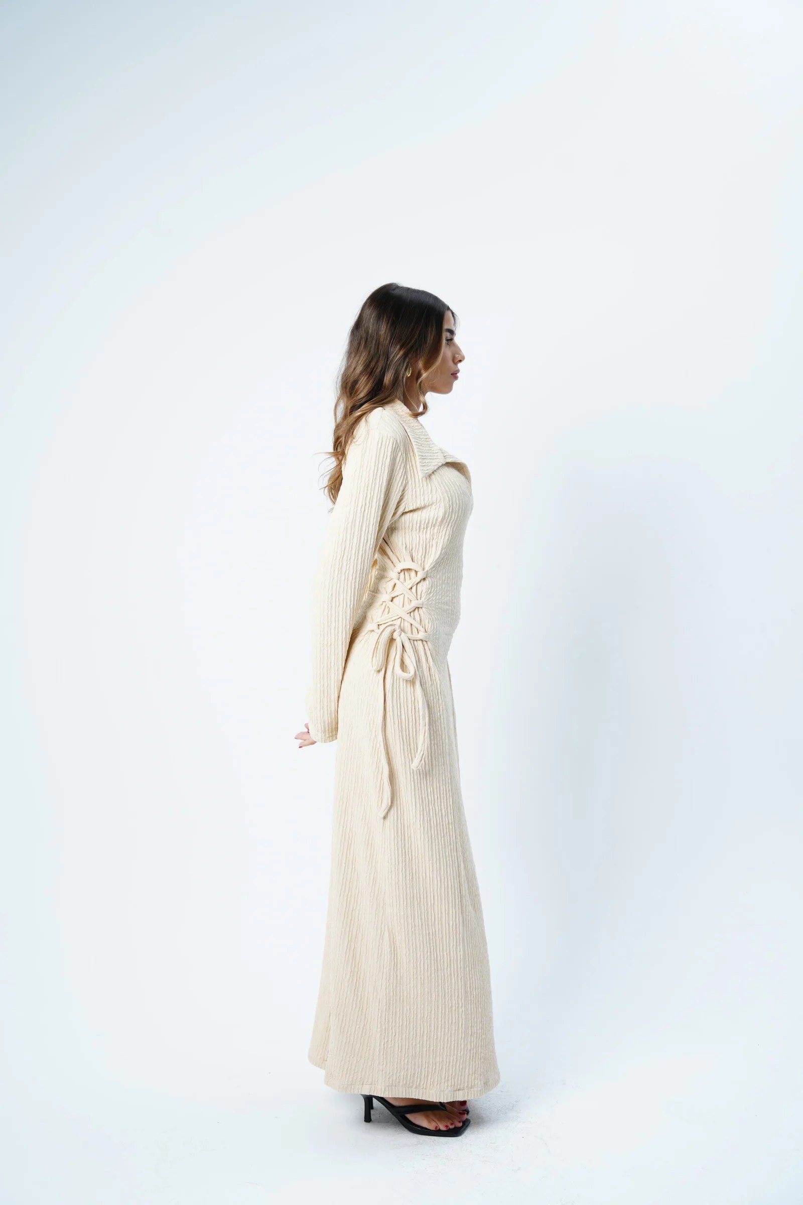 Side Corset Dress Long sleeves — view 10