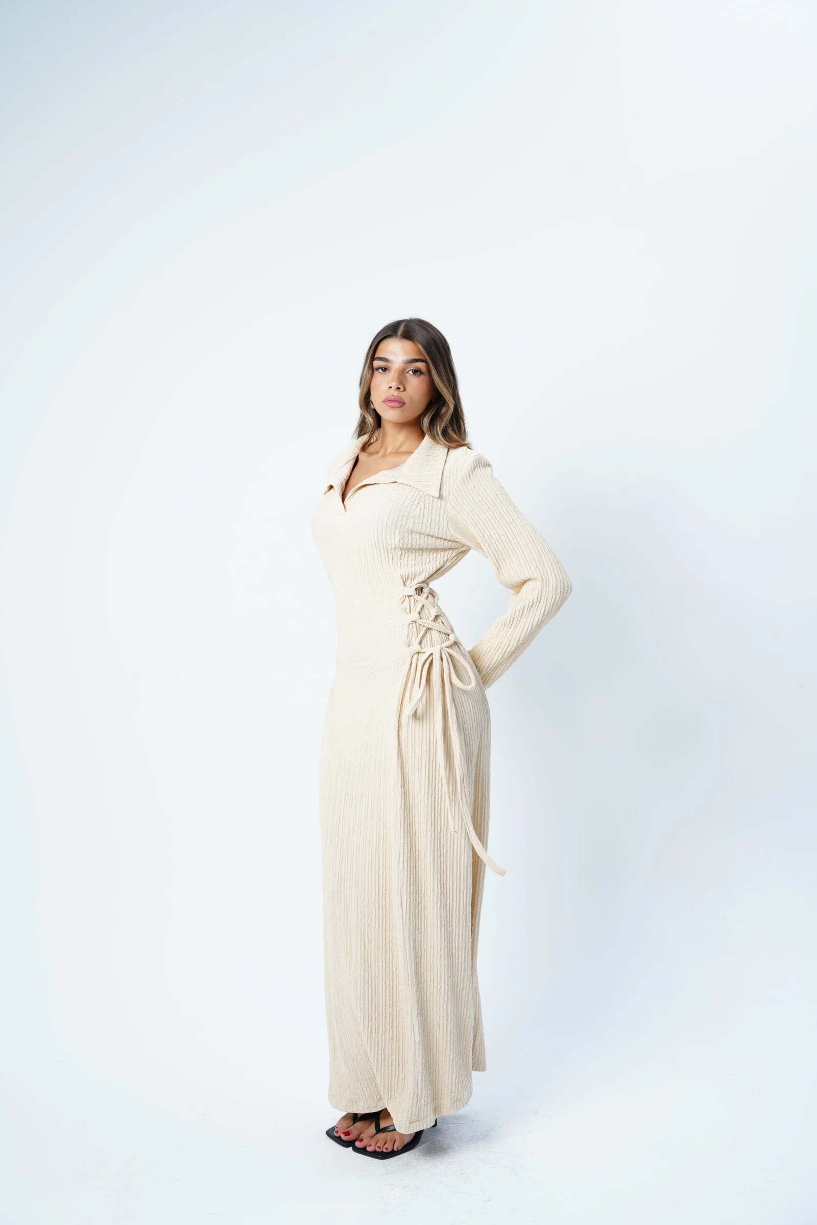 Side Corset Dress Long sleeves — view 8