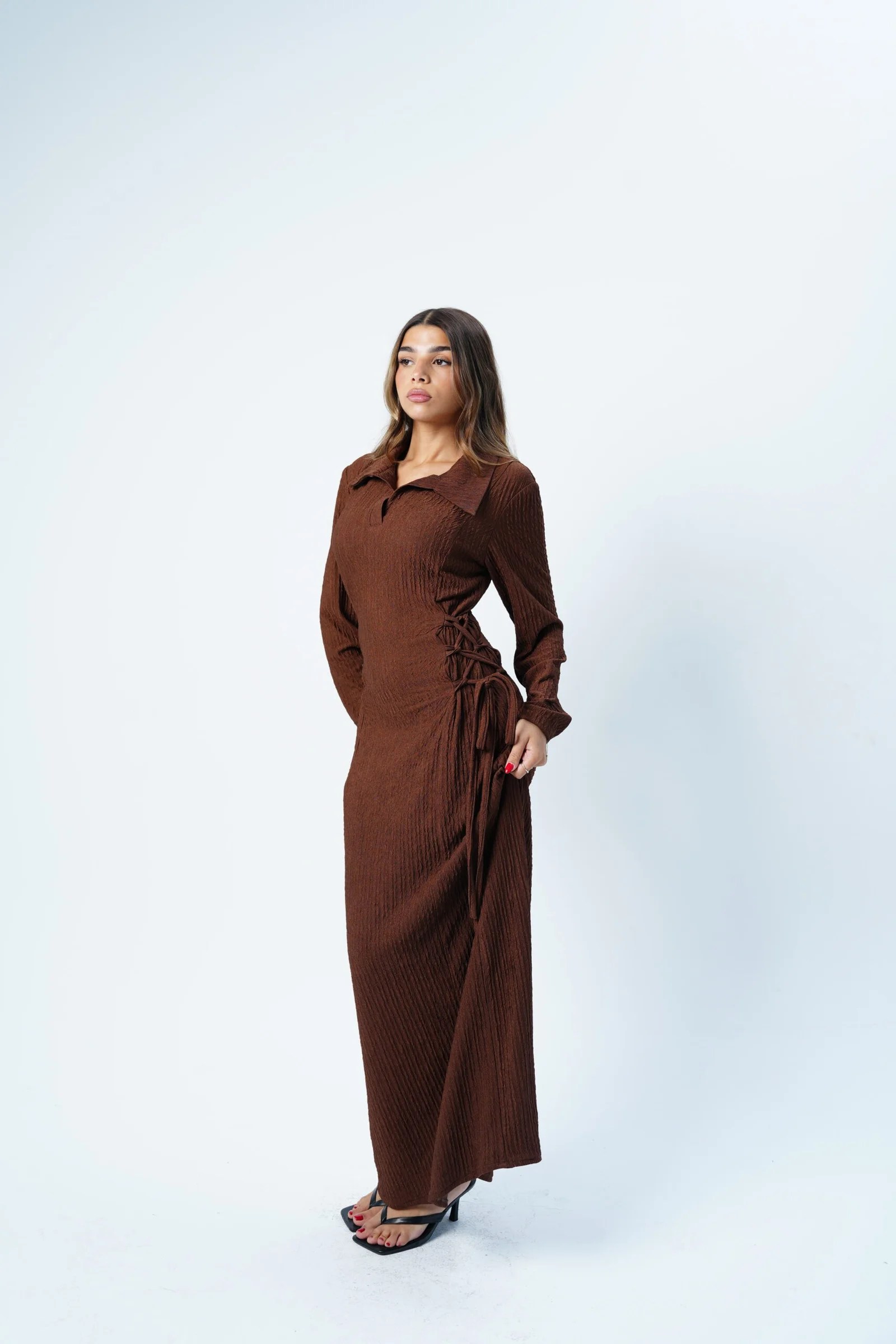 Side Corset Dress Long sleeves — view 12