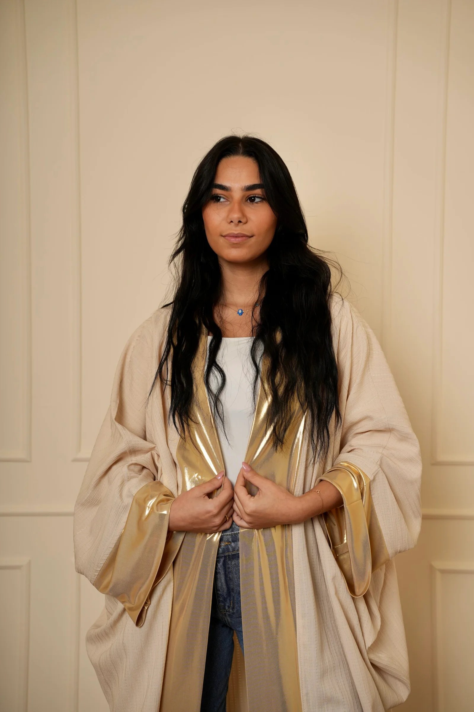 Gold & Beige kaftan — view 5