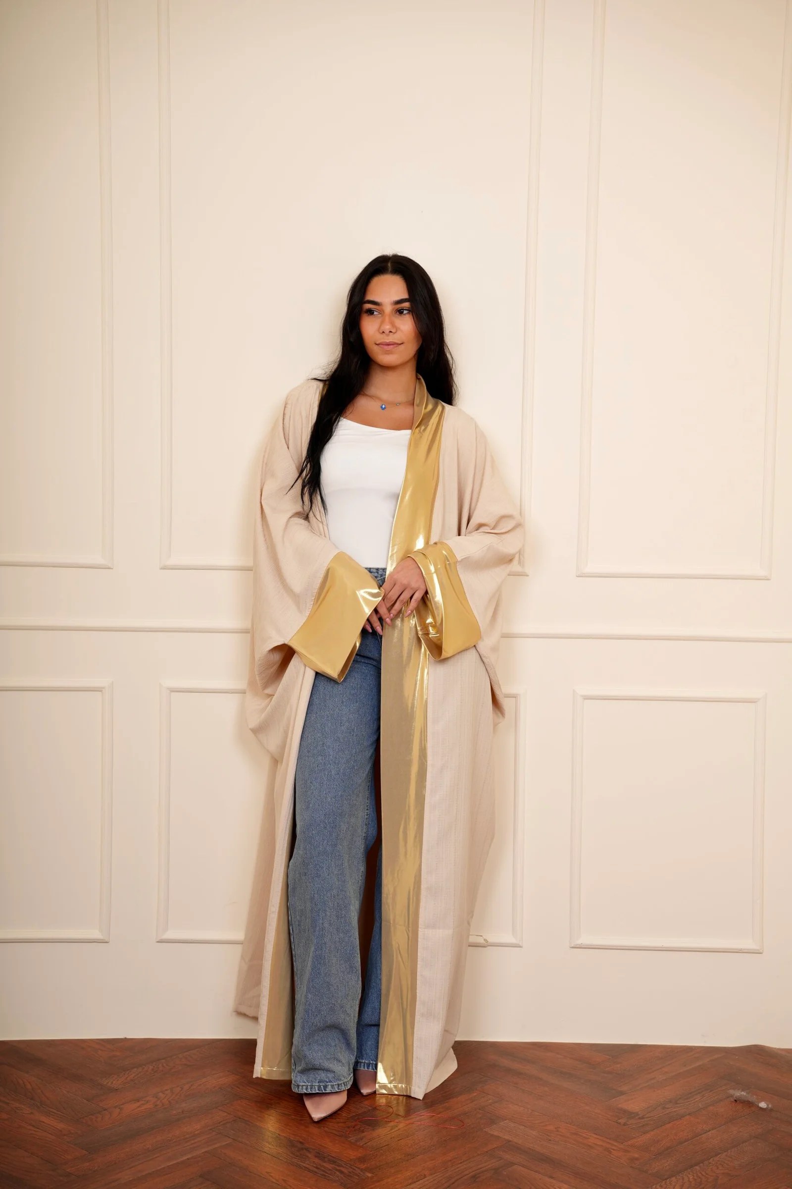Gold & Beige kaftan — view 4