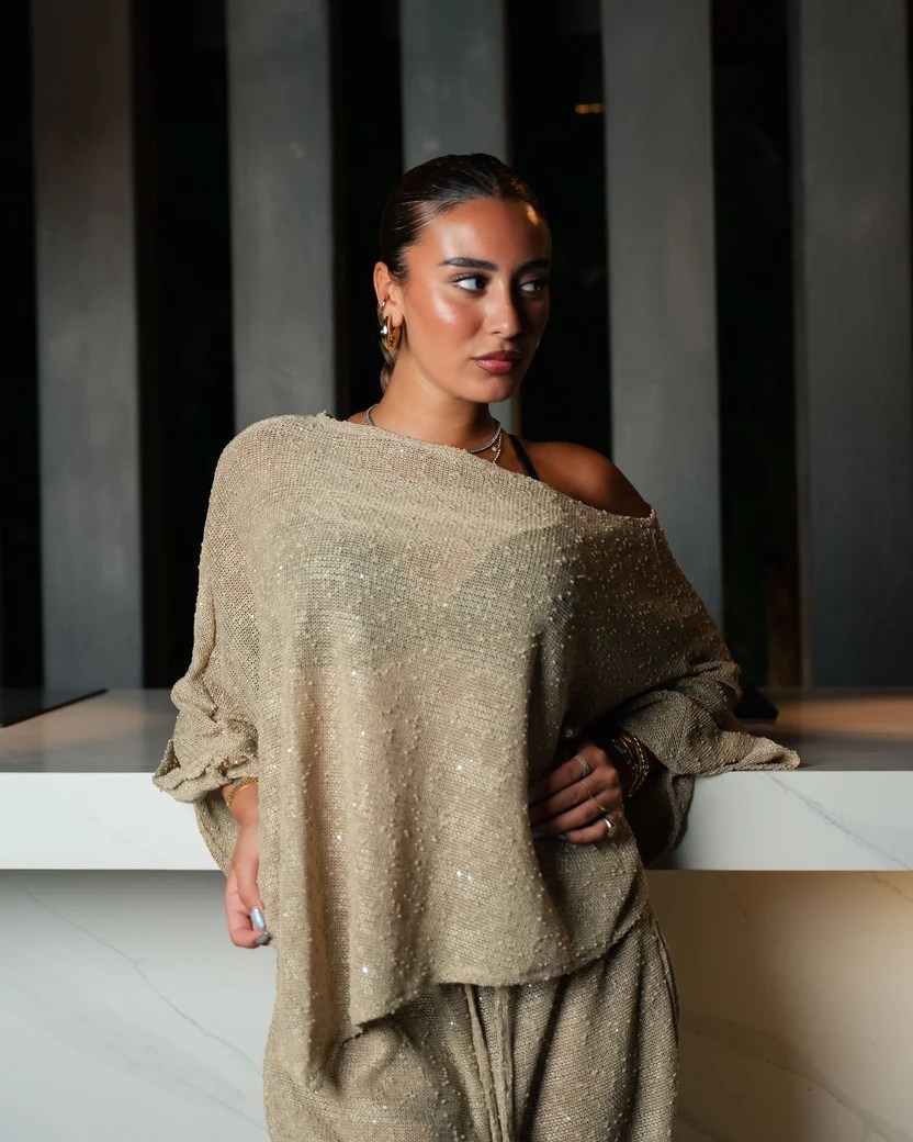 Beige sparkle set — view 3