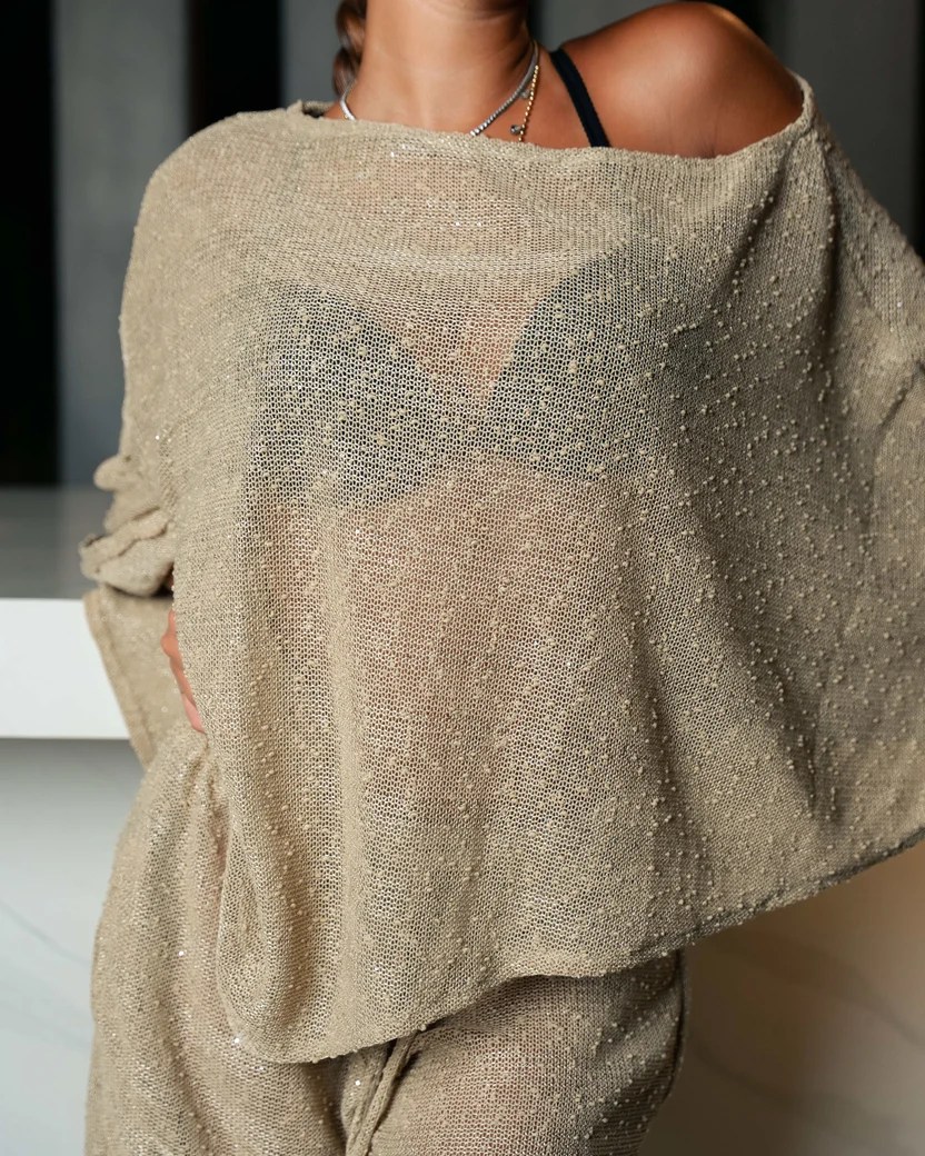 Beige sparkle set — view 5