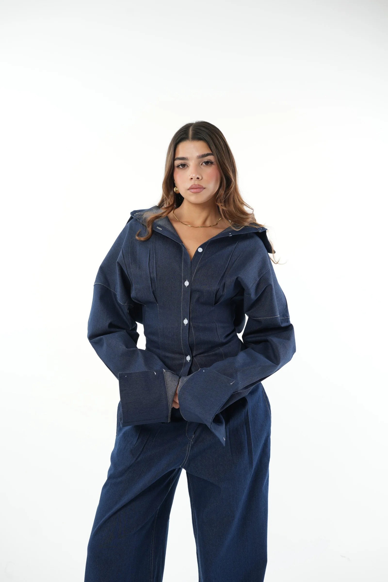 Light Jeans Corset Chemise
