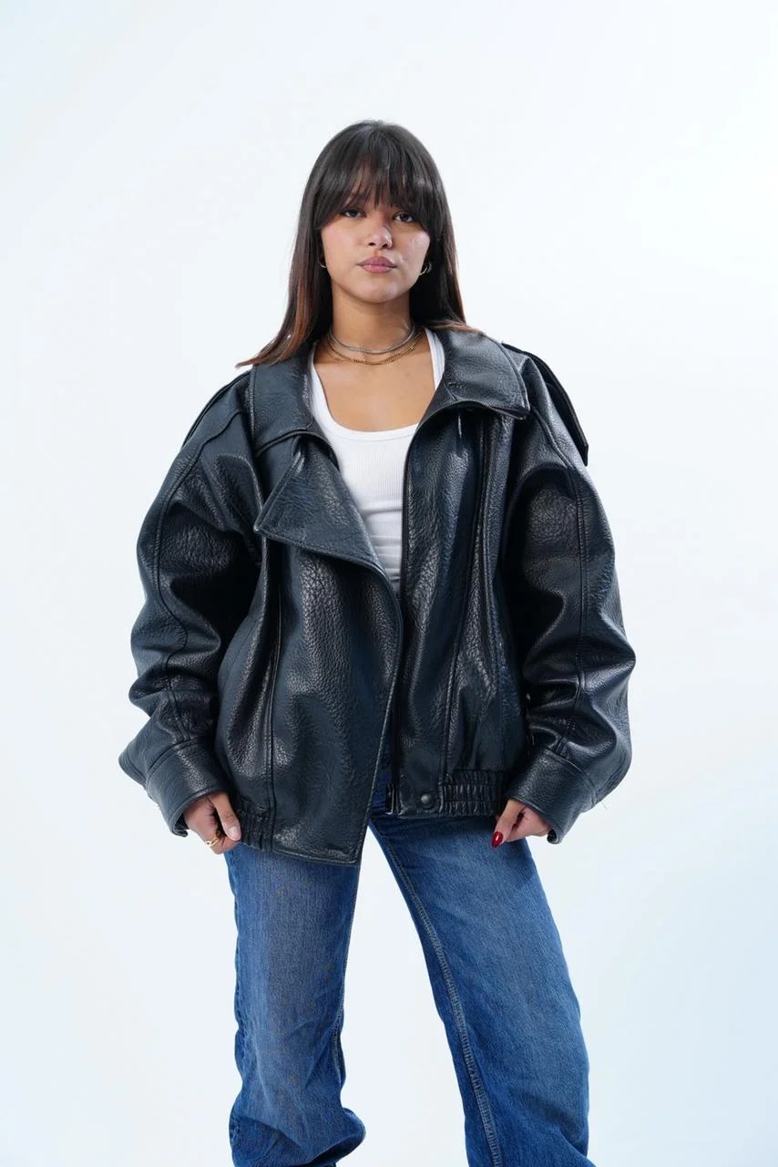 THE LEATHER HIGH NECK JACKET — view 4