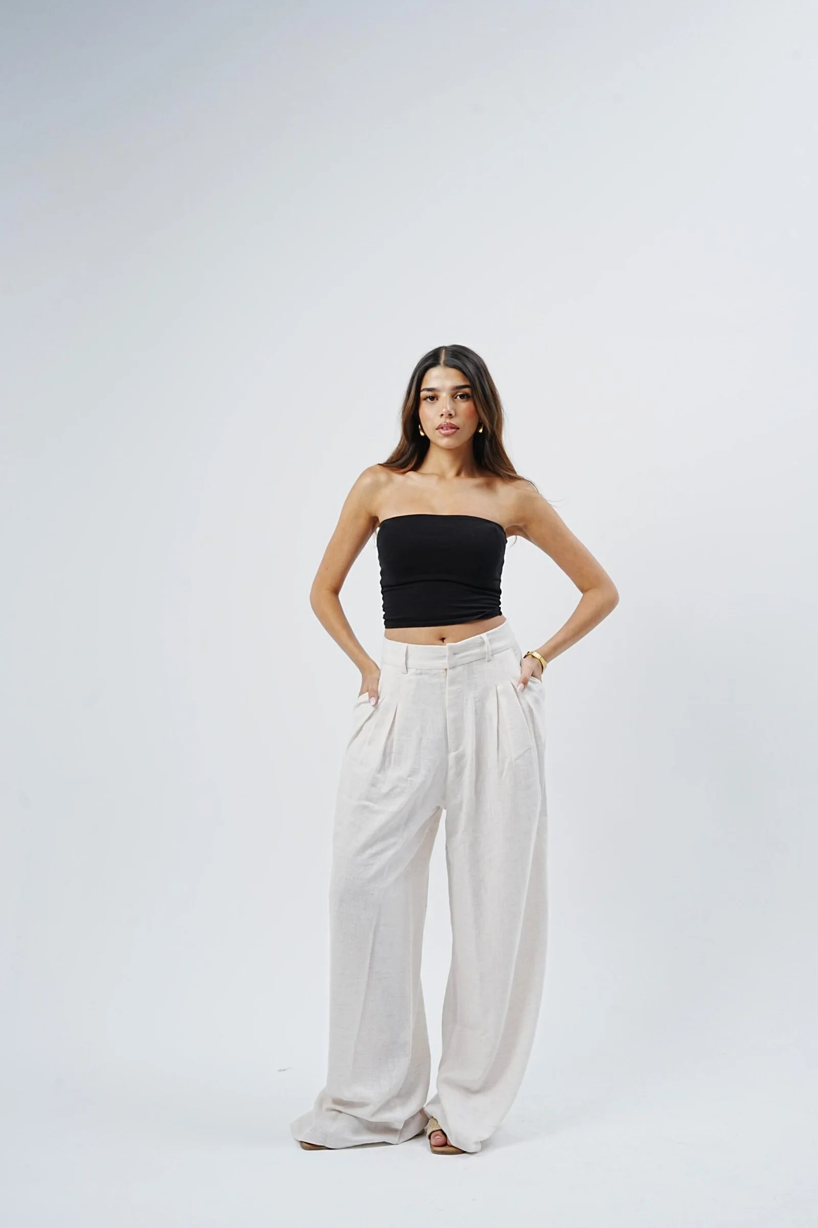 Pure linen Tailored Pants