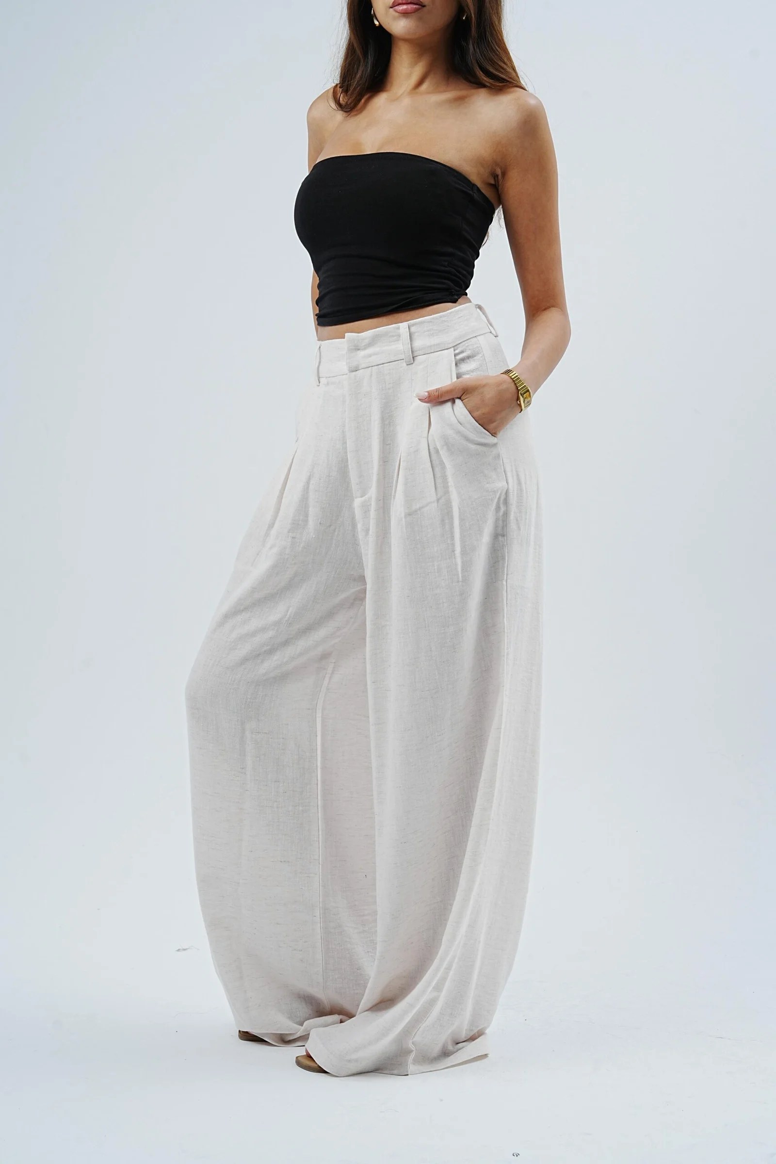 Pure linen Tailored Pants — view 10
