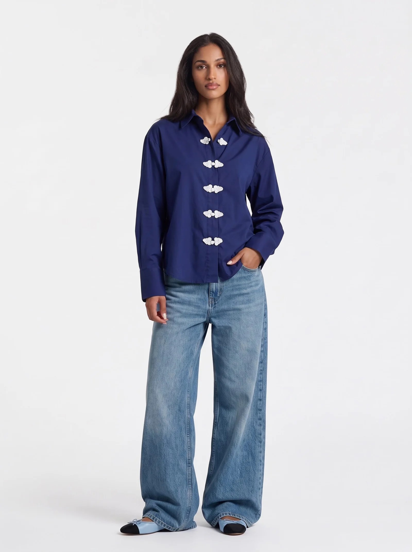 Navy Napoleon chemise