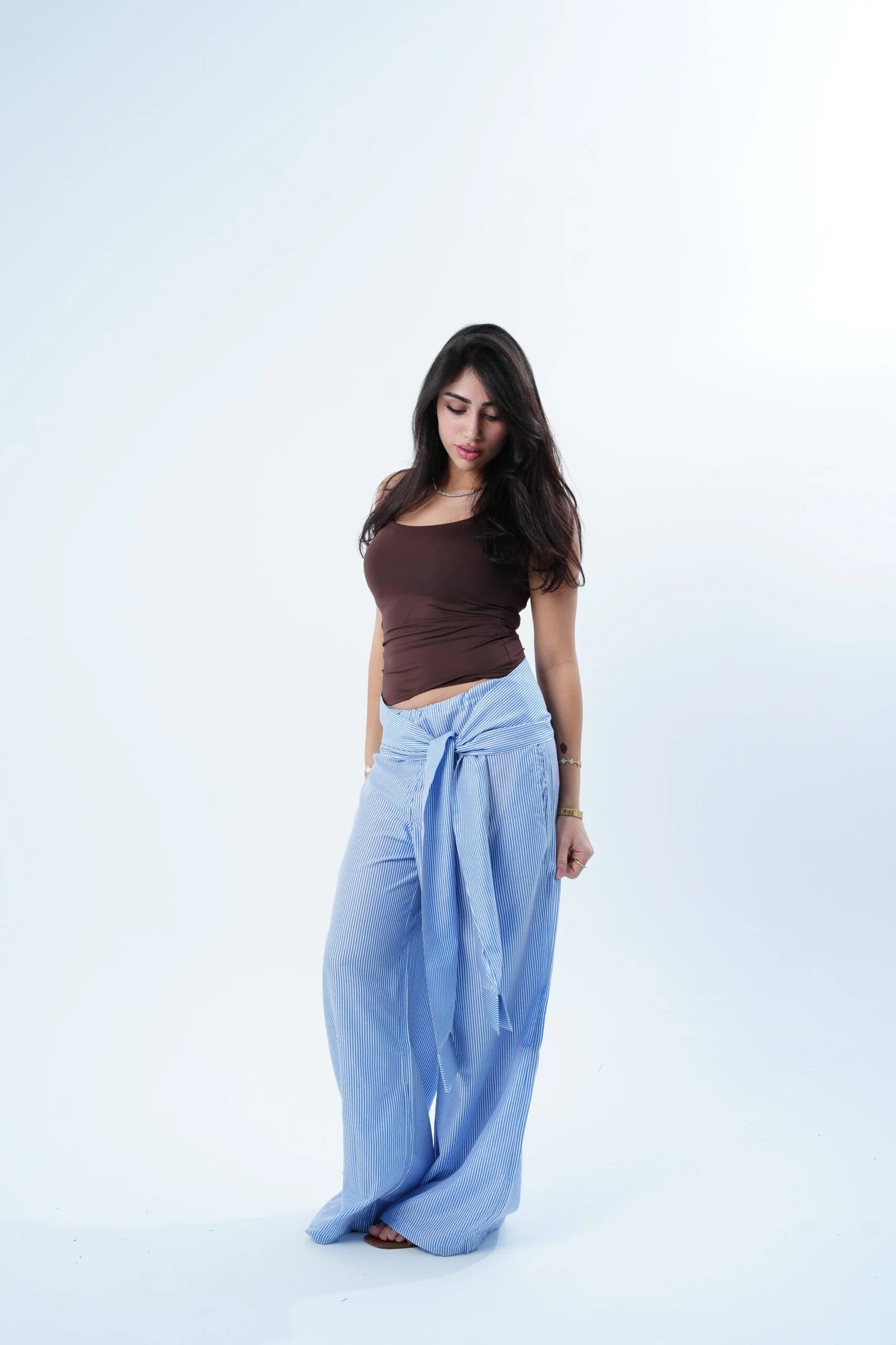 The Scarf stripped baby blue — view 3