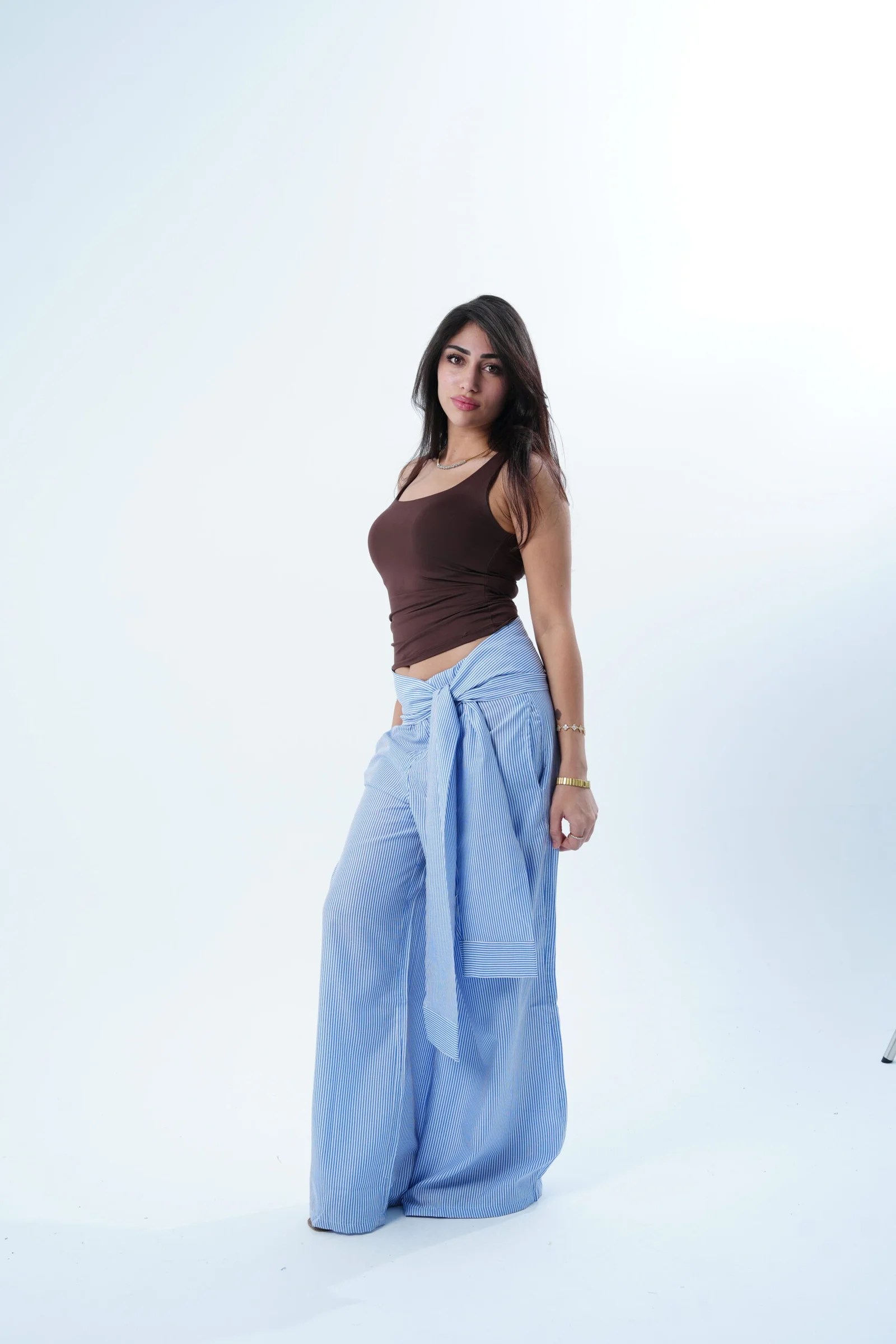 The Scarf stripped baby blue — view 6