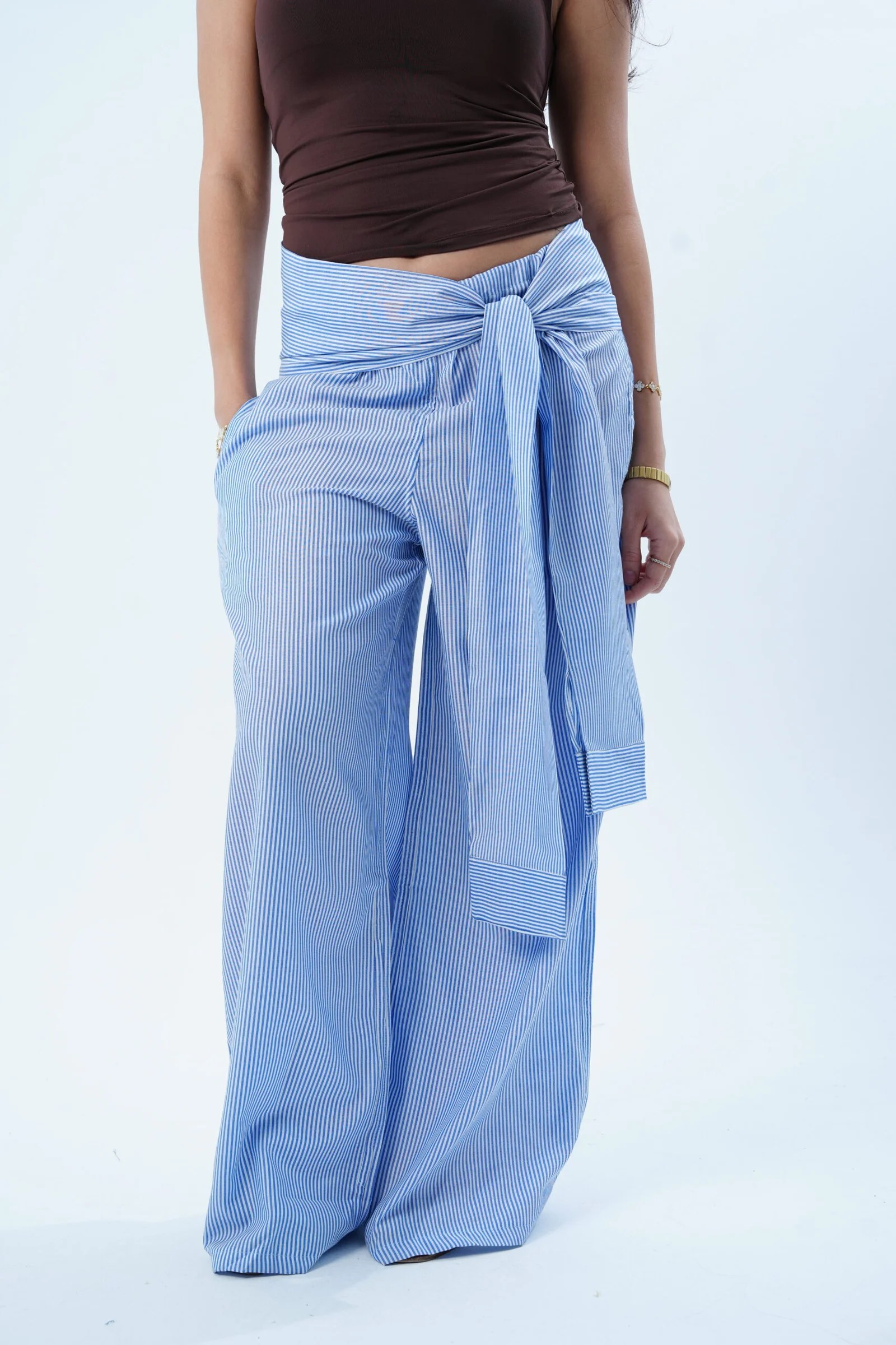 The Scarf stripped baby blue — view 5