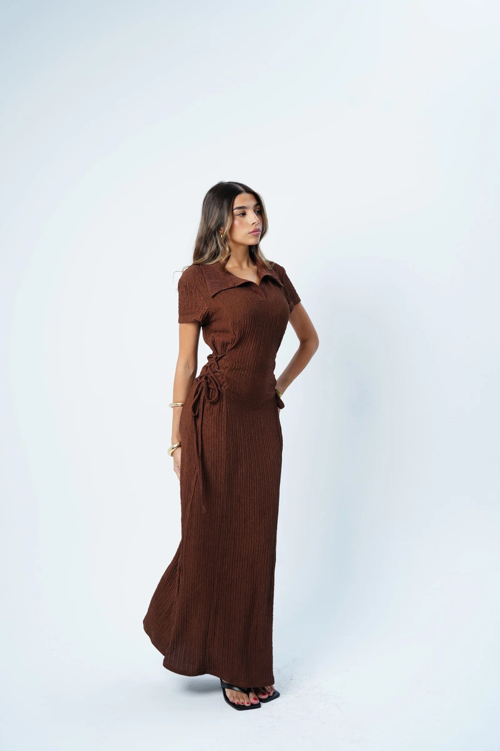 Side Corset Dress Half sleeves — view 7