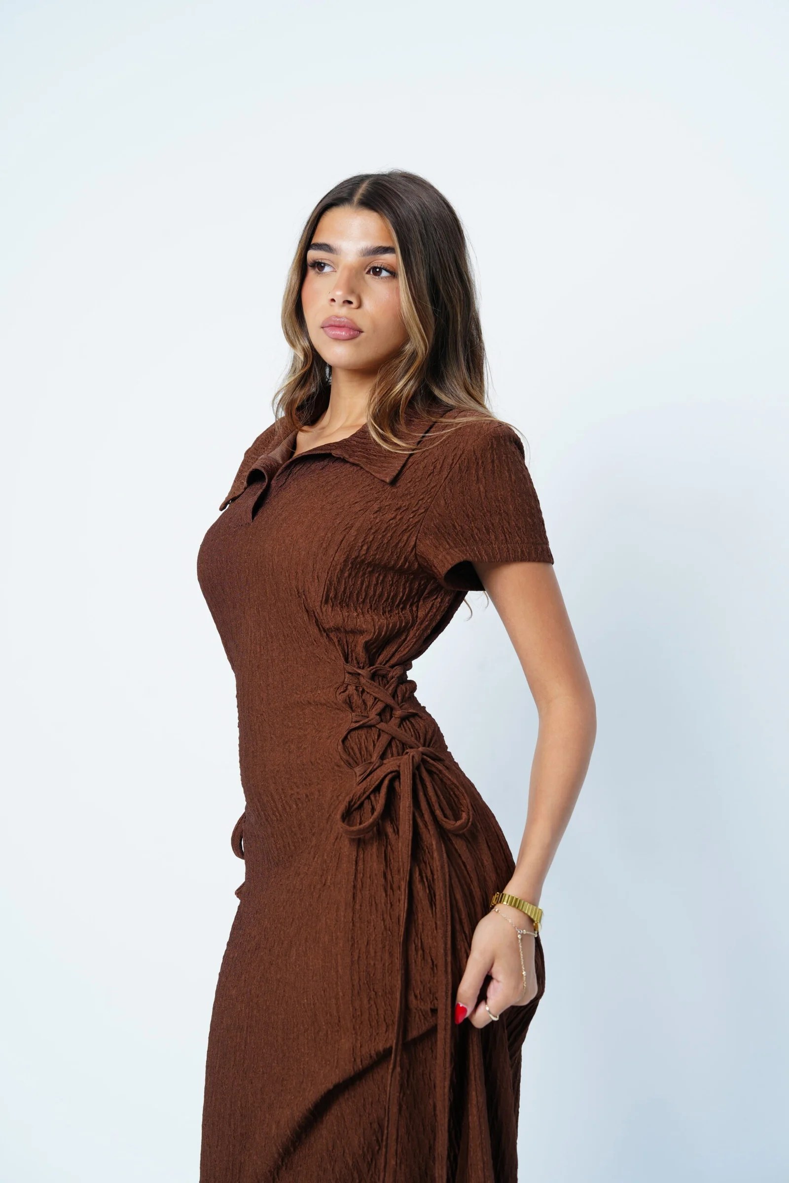 Side Corset Dress Half sleeves — view 5