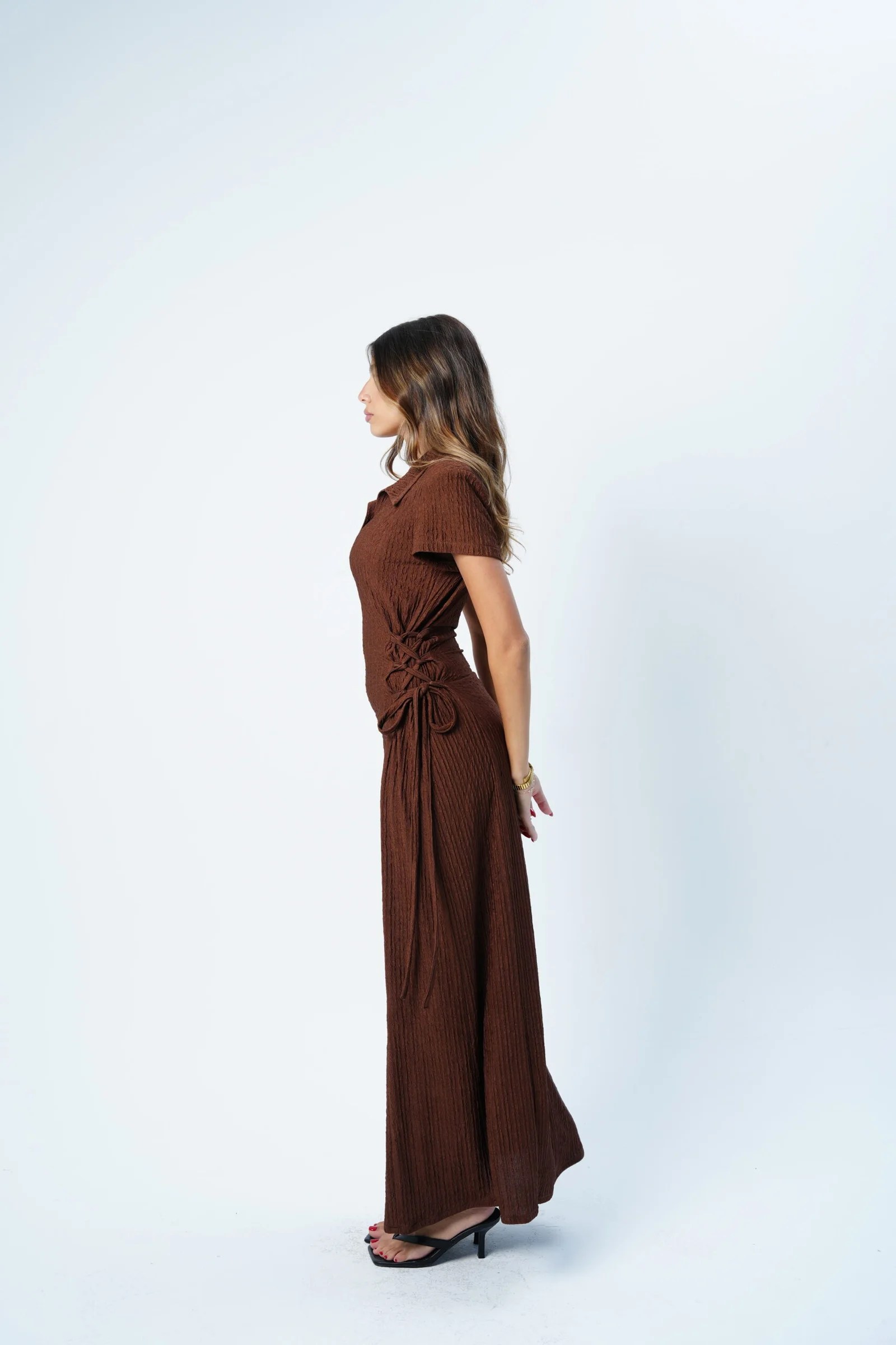 Side Corset Dress Half sleeves — view 8