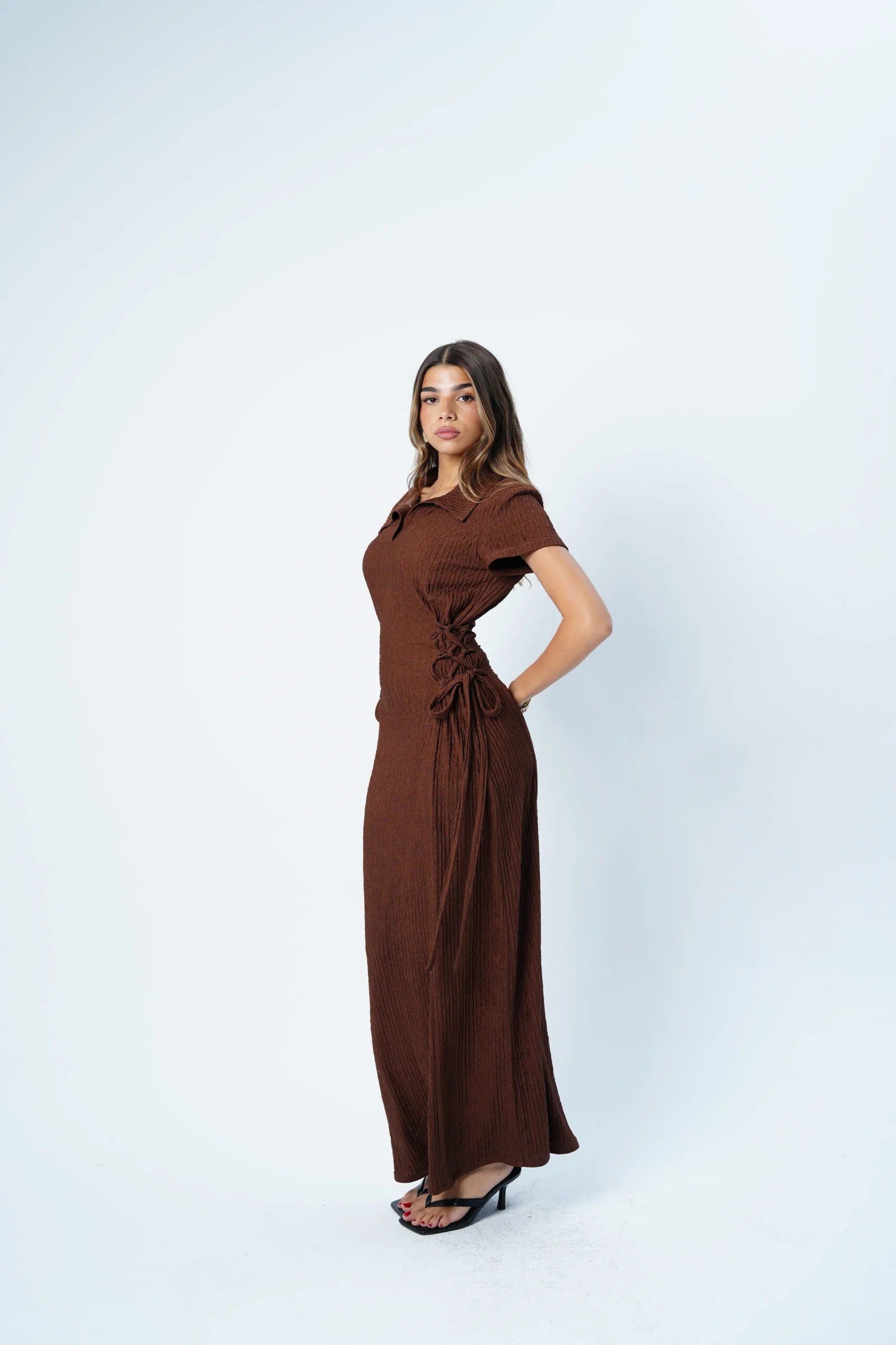 Side Corset Dress Half sleeves — view 6