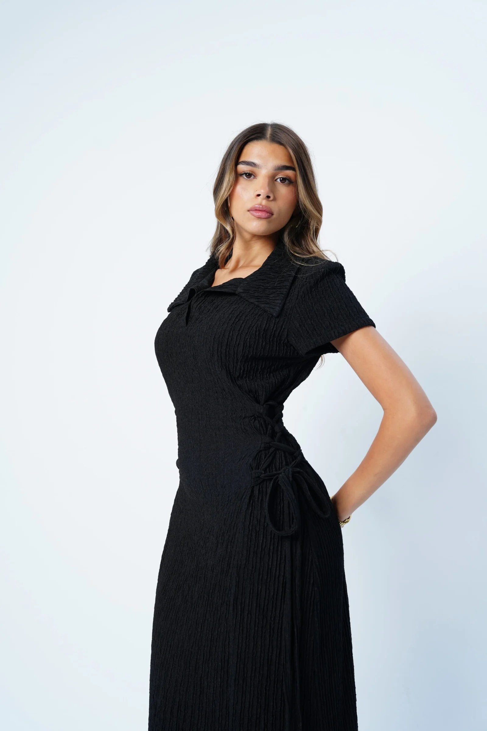 Side Corset Dress Half sleeves — view 12