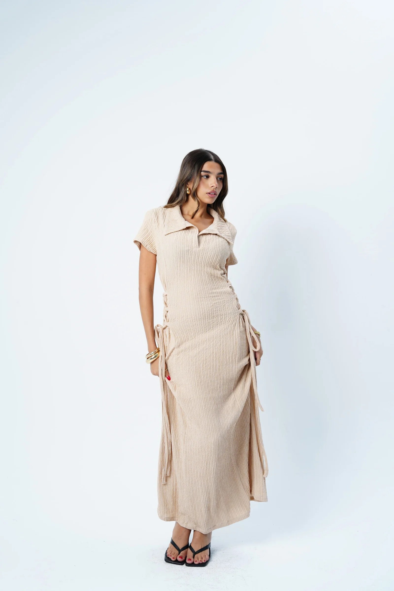 Side Corset Dress Half sleeves — view 4