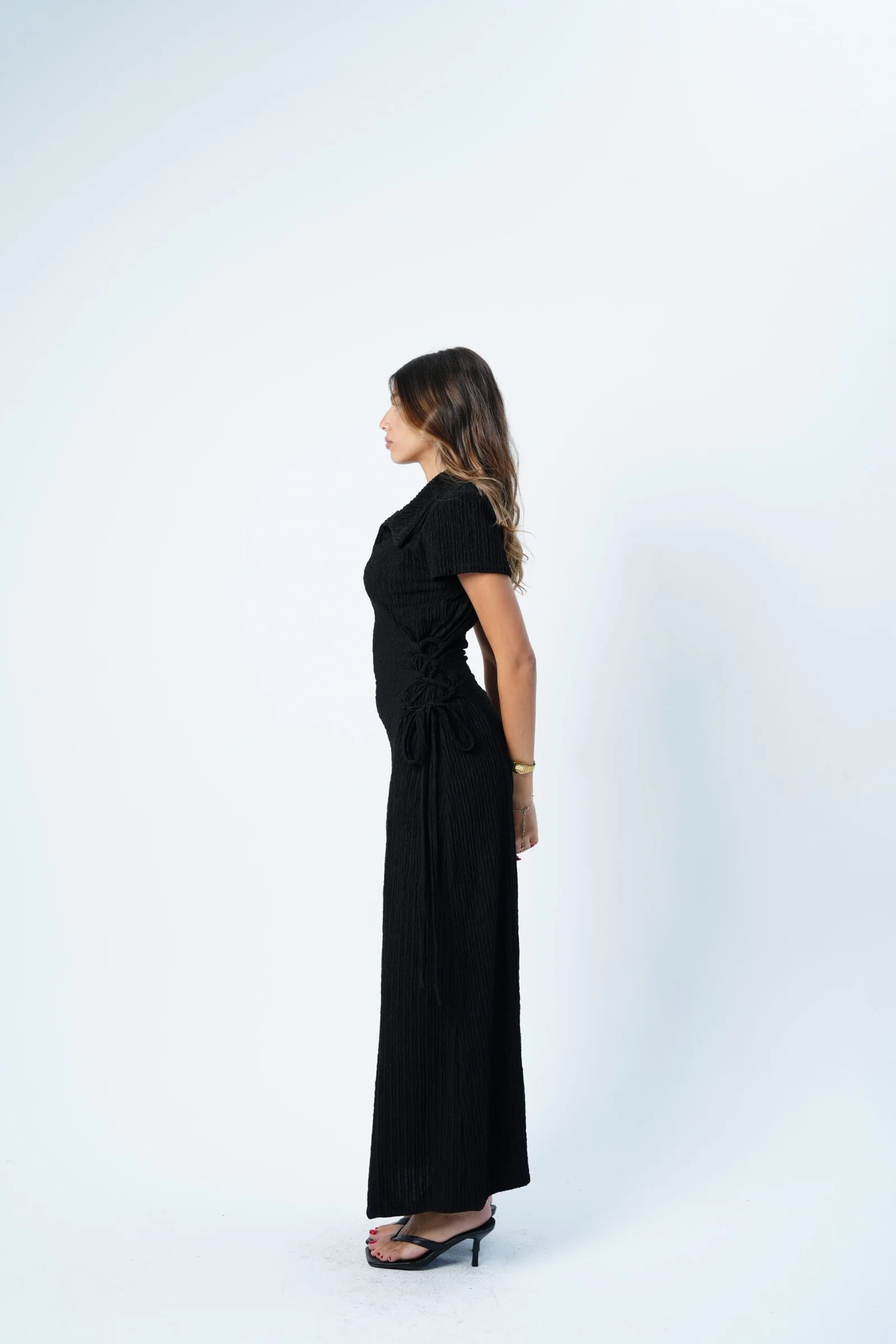 Side Corset Dress Half sleeves — view 13