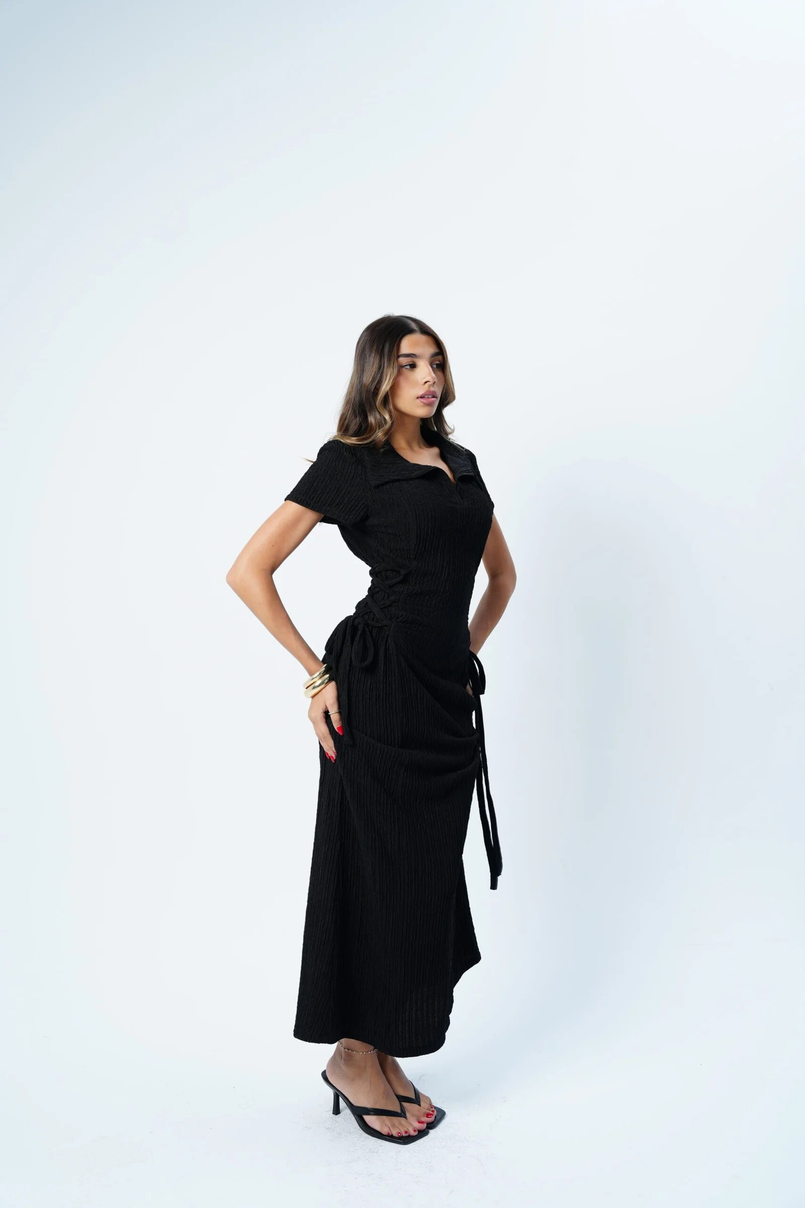 Side Corset Dress Half sleeves — view 9