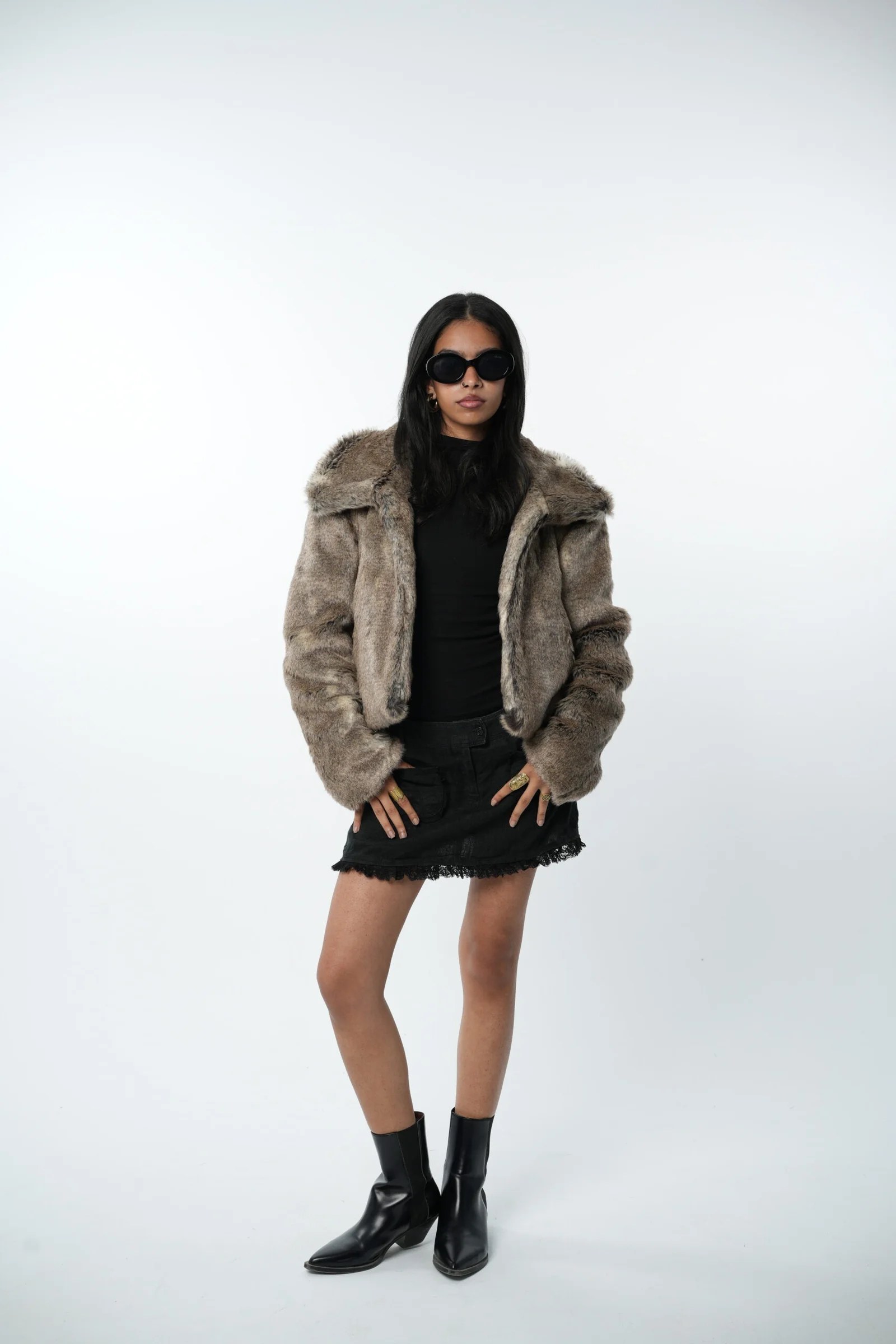 faux fur jacket — view 4