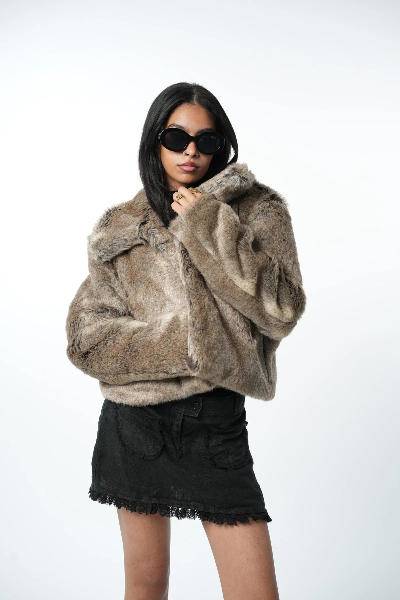 faux fur jacket — view 8