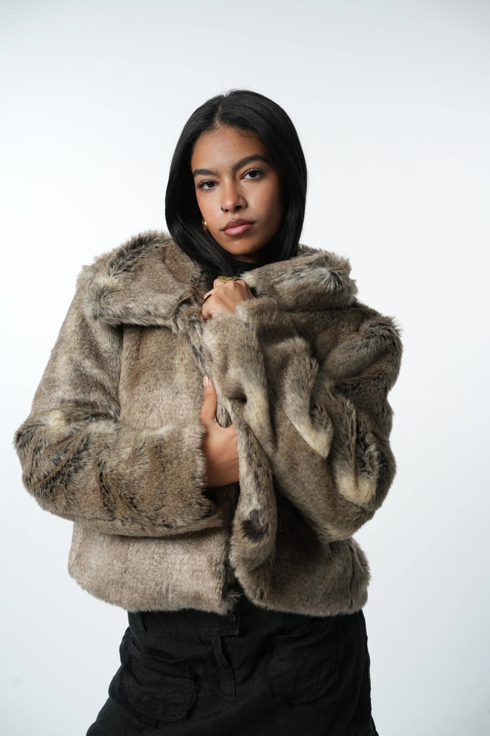faux fur jacket — view 11