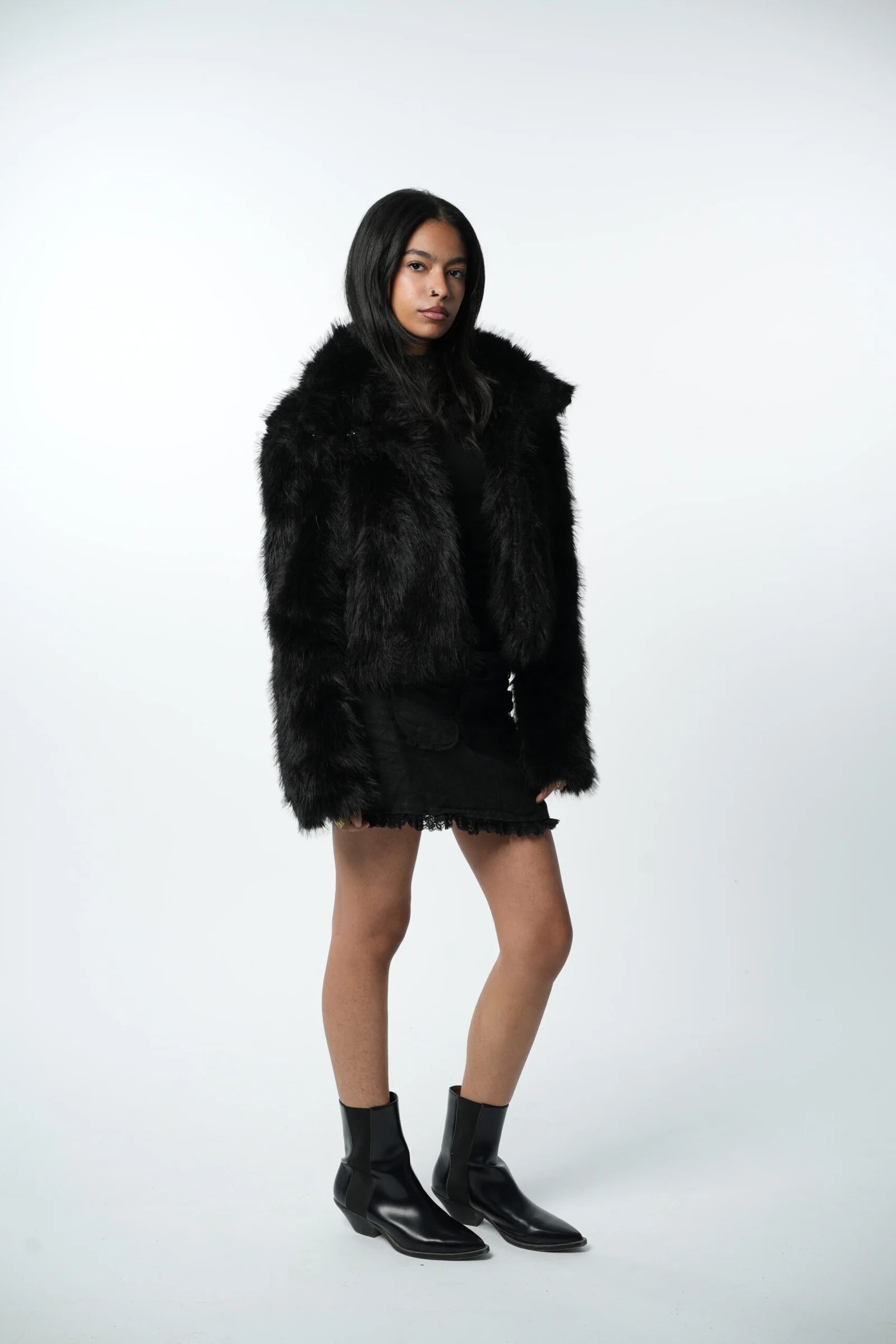 faux fur jacket — view 12
