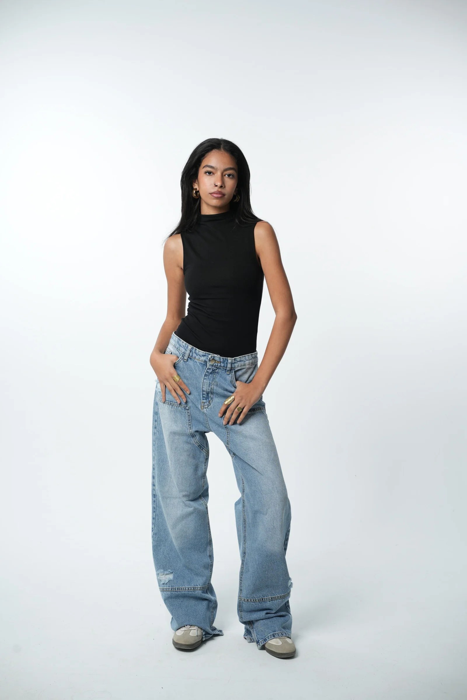 Blue cutout Denim — view 5