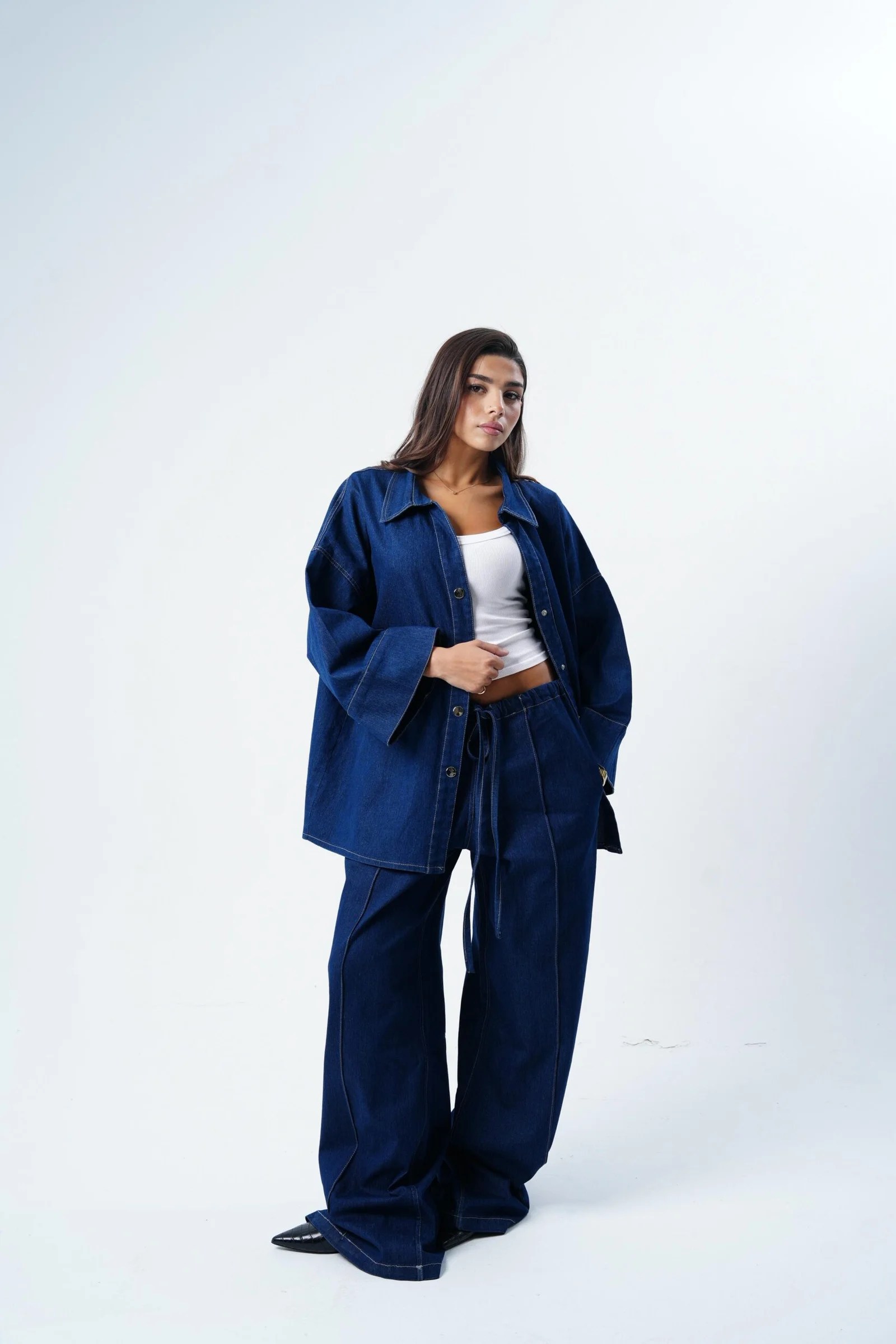 light jeans oversized Chemise — view 3