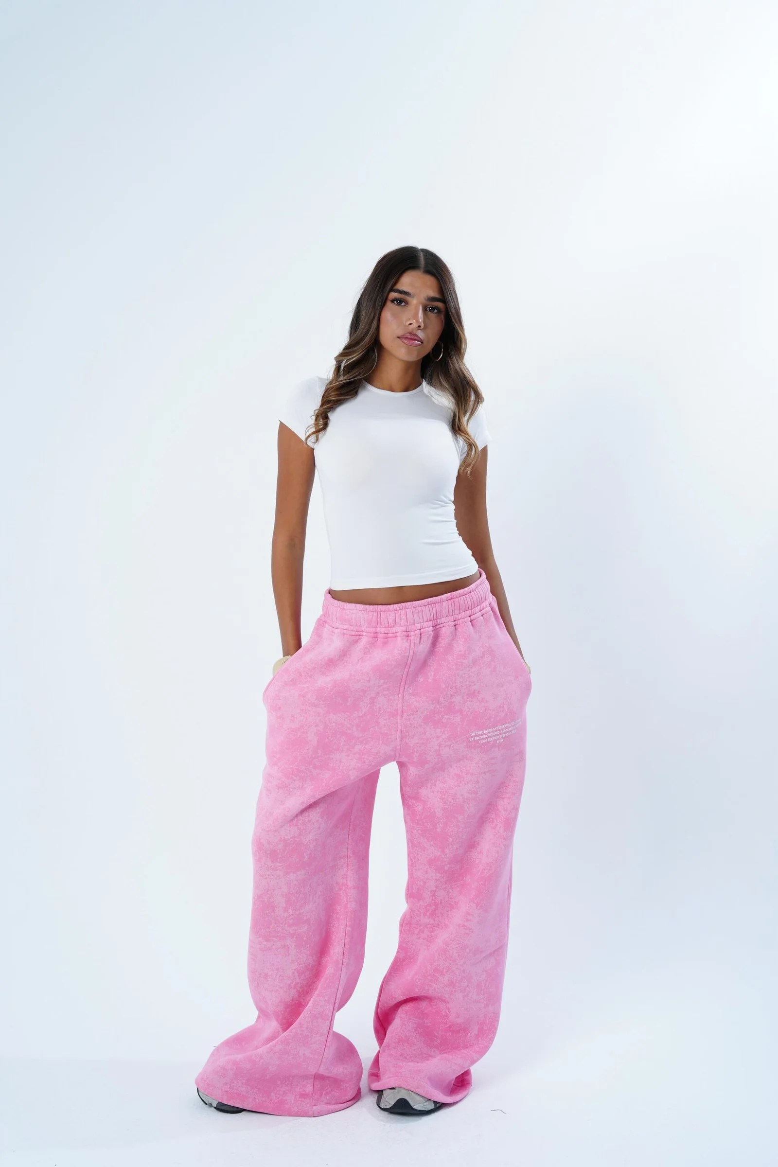 Pink cotton candy washed sweats