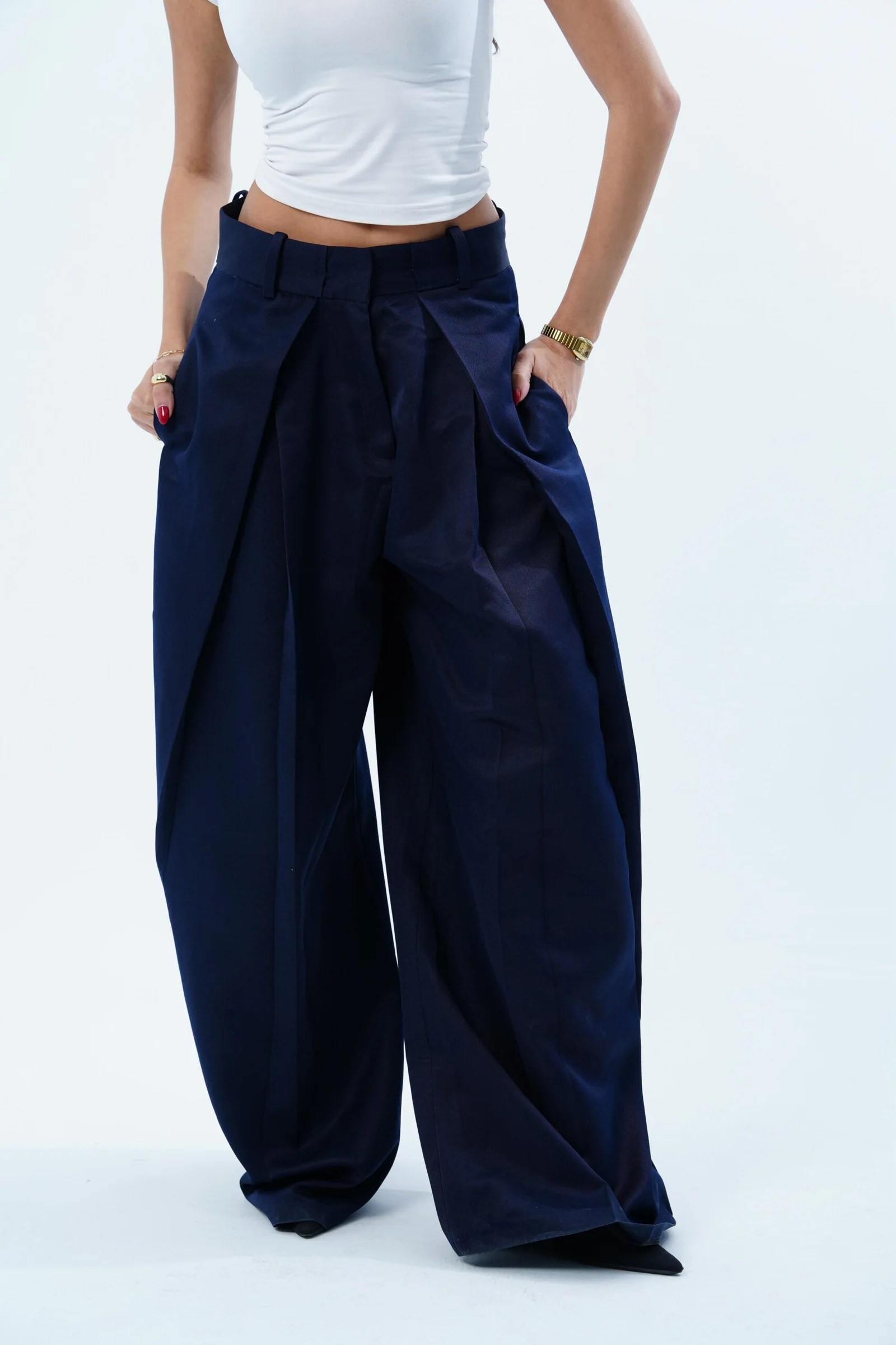 FOLDED TAILORED PANTS — view 3