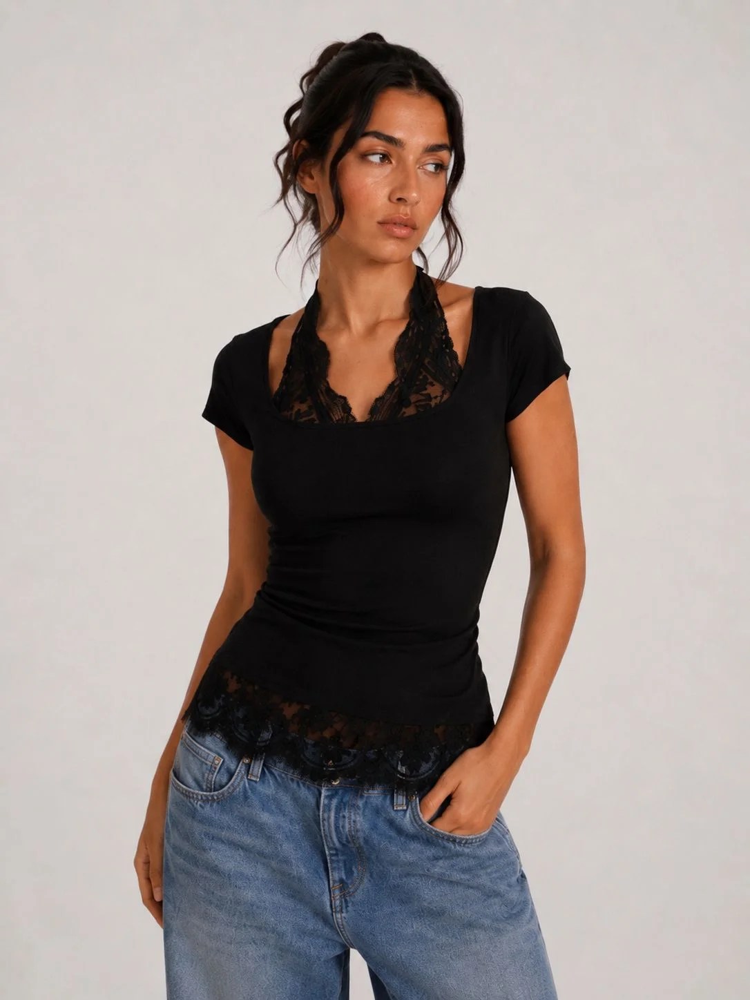 The Lace wrap top — view 3