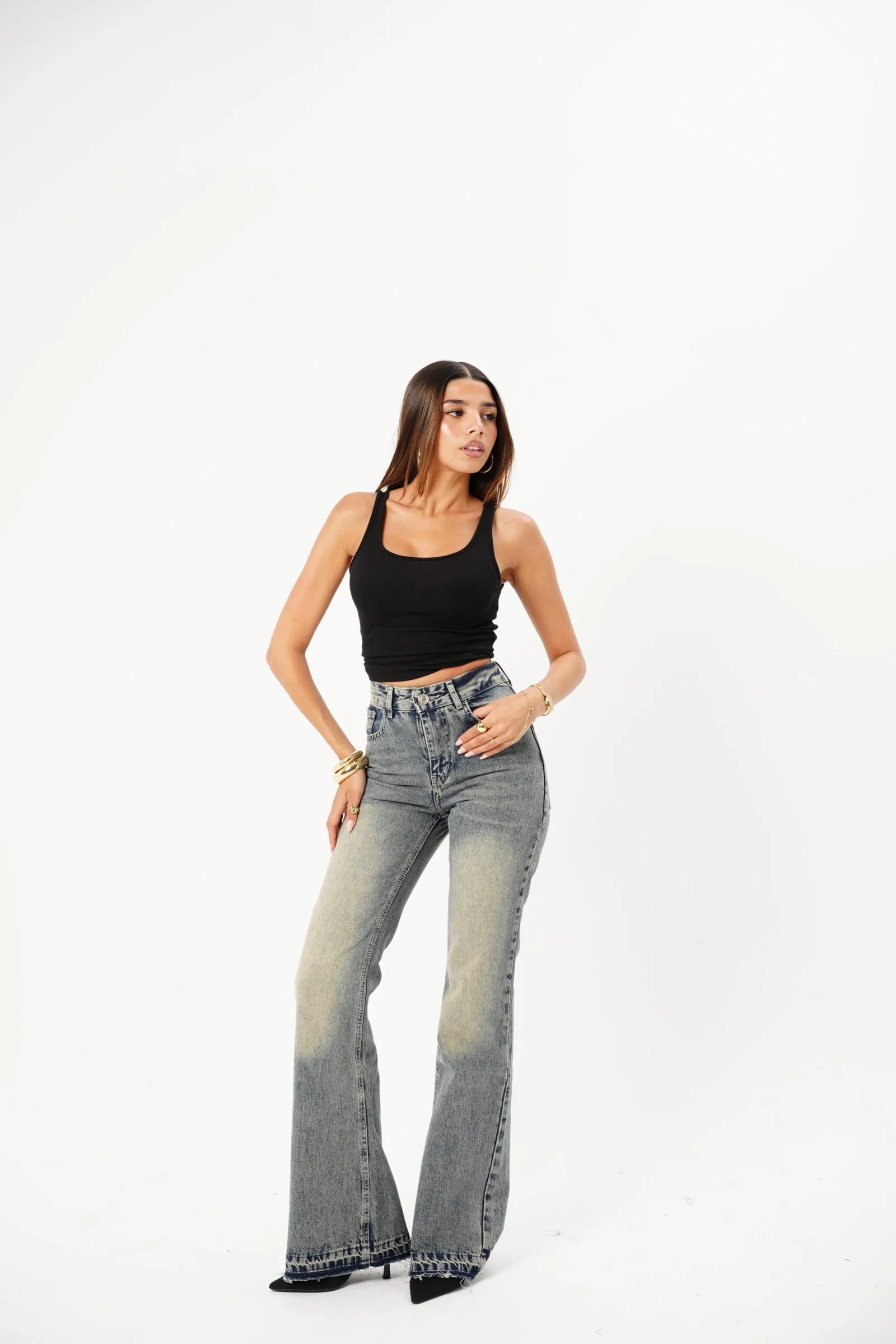 Dirty Straight Flare denim — view 7