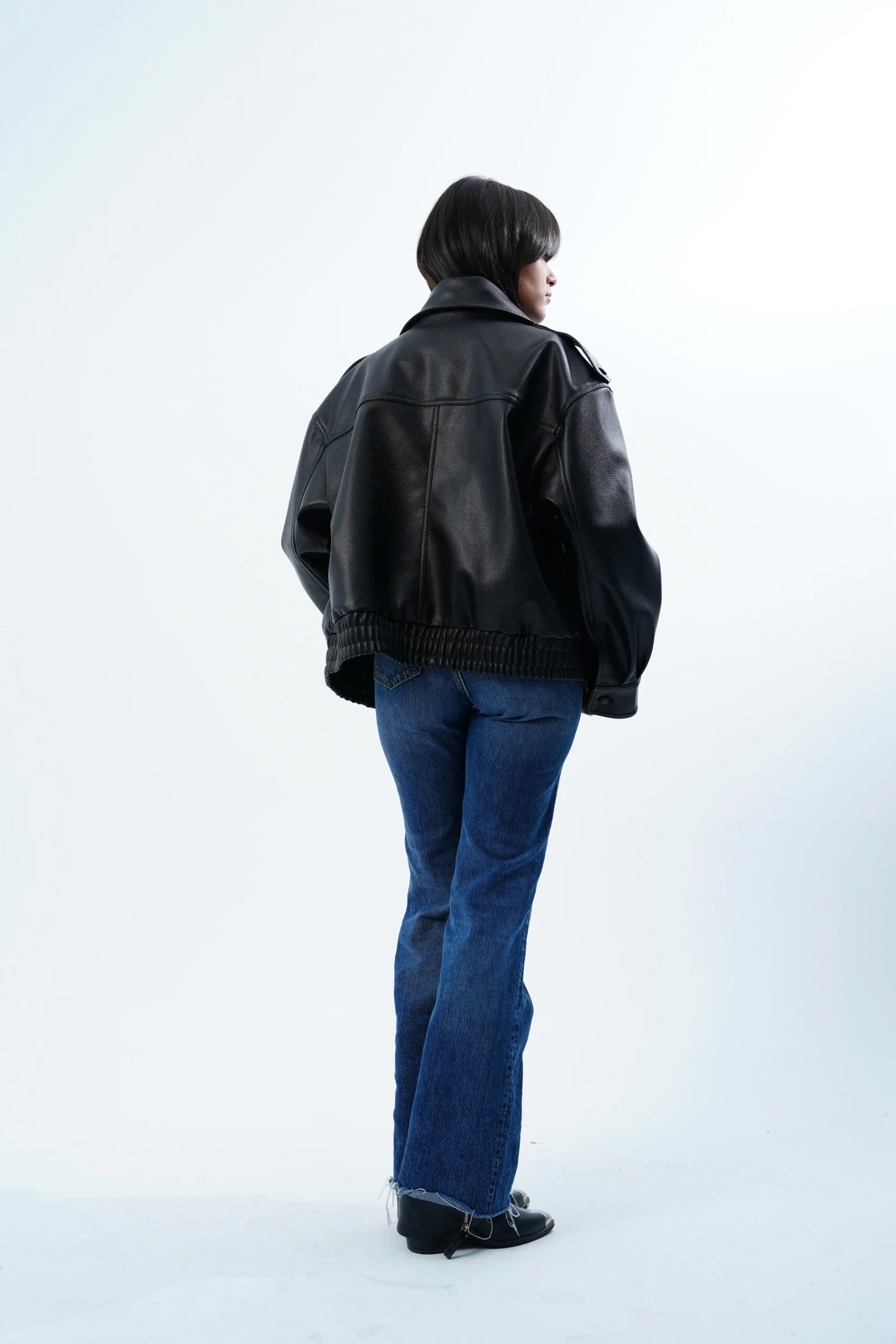 BASIC LEATHER JACKET — view 7
