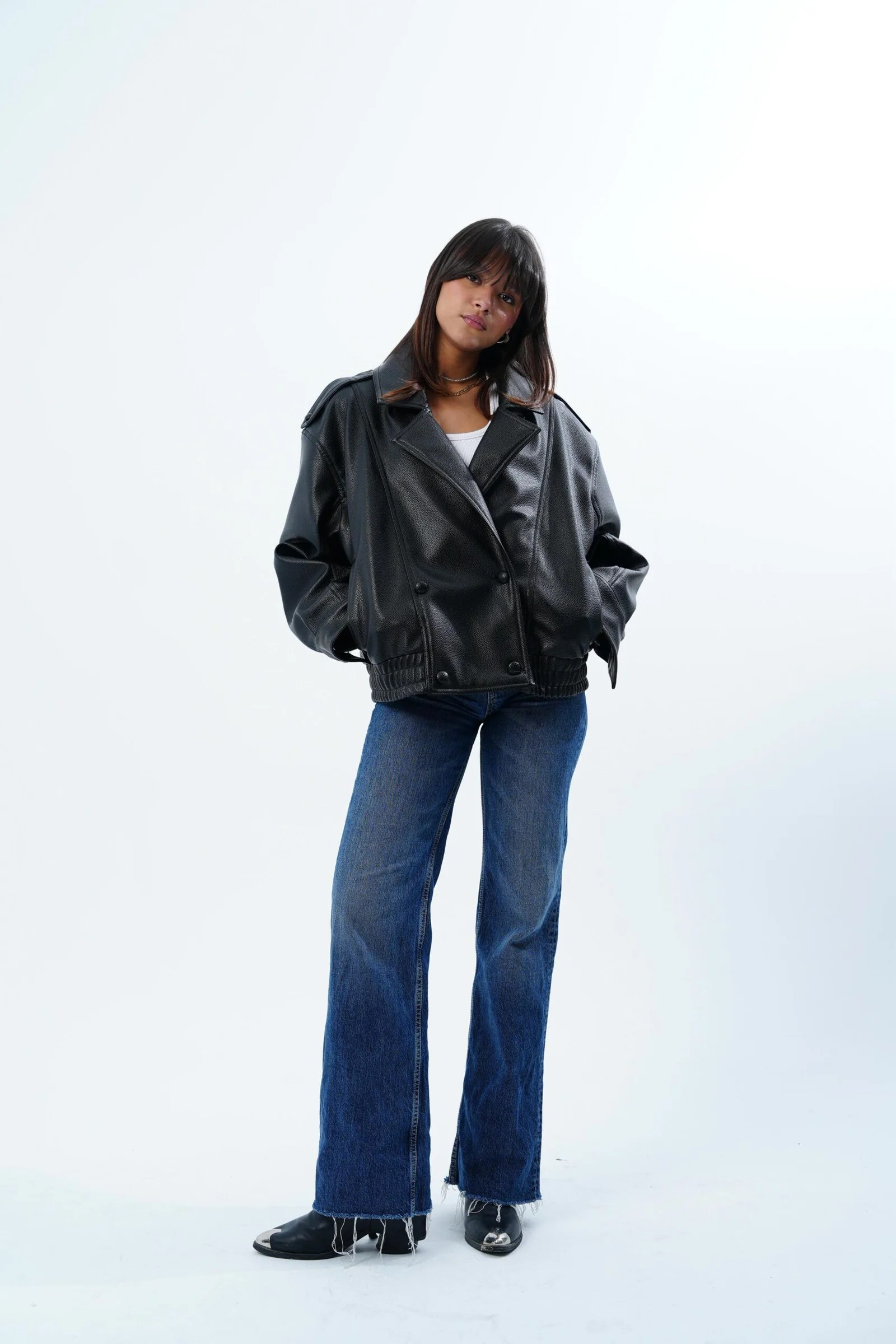 BASIC LEATHER JACKET — view 8