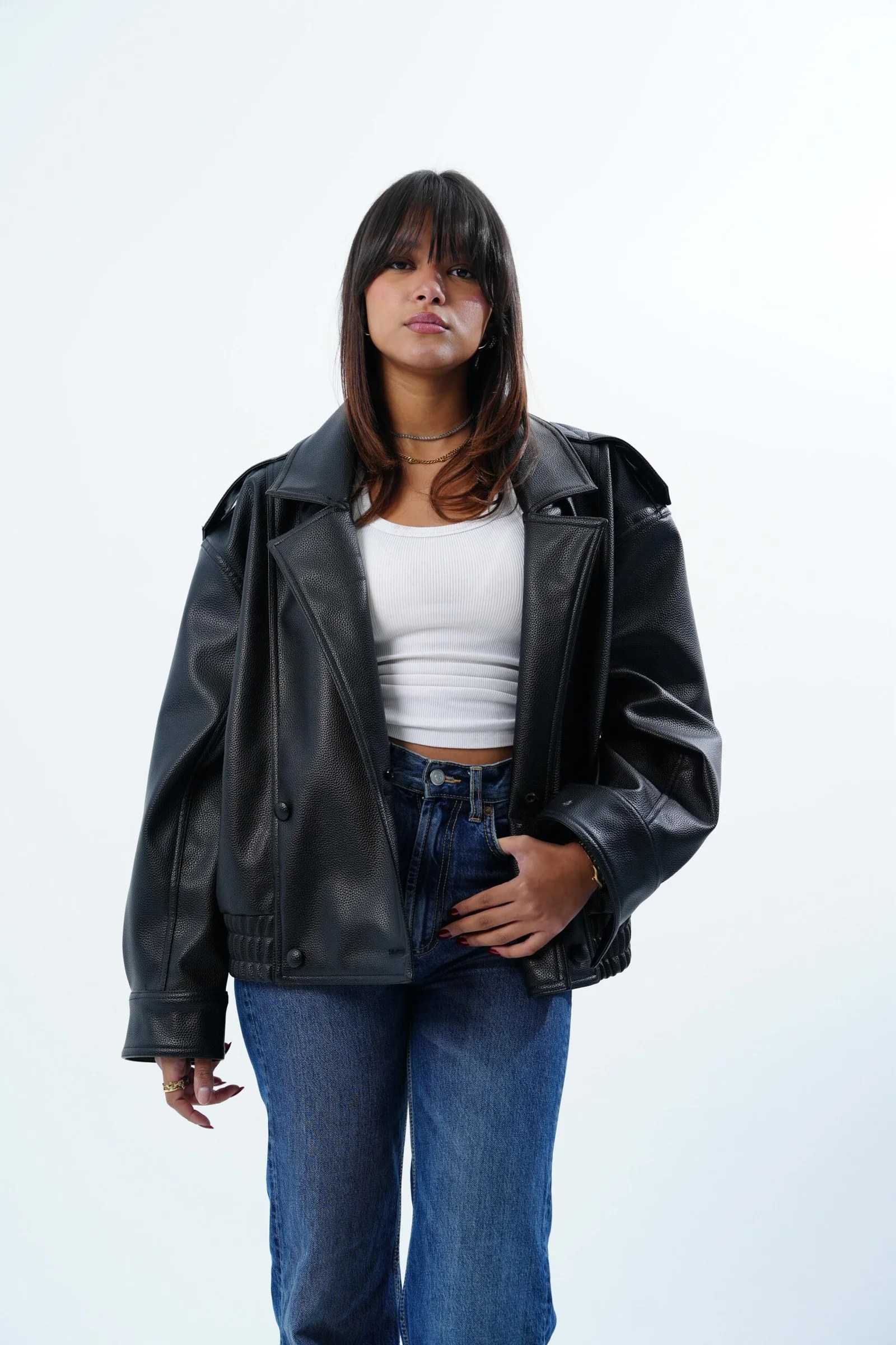 BASIC LEATHER JACKET