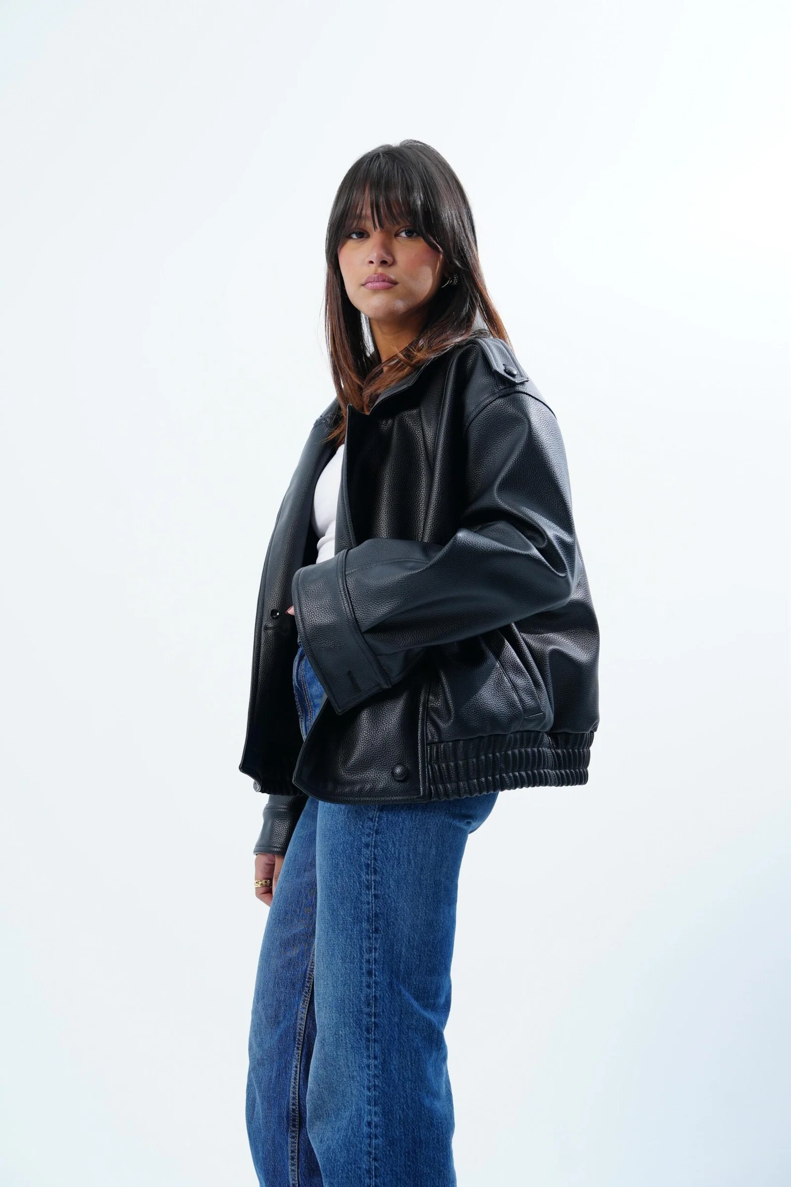 BASIC LEATHER JACKET — view 6