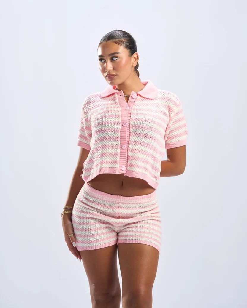 pink x white beach set — view 5