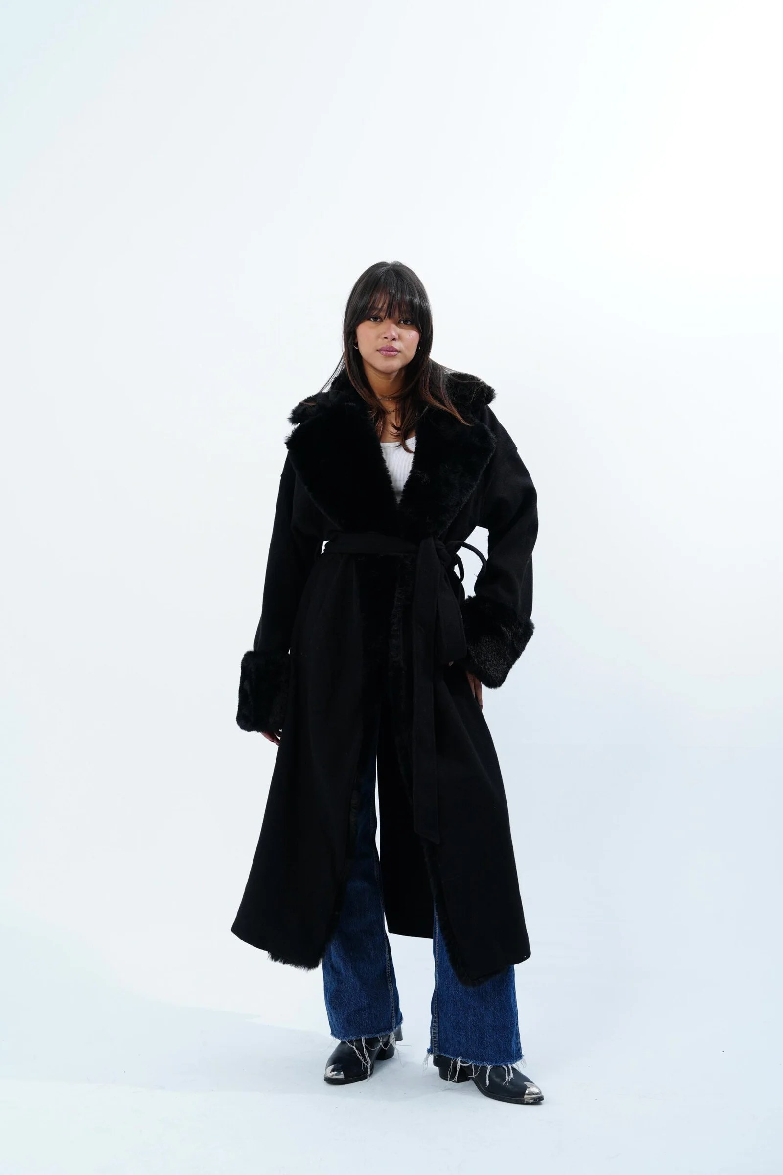 Fur Maxi Coat — view 4