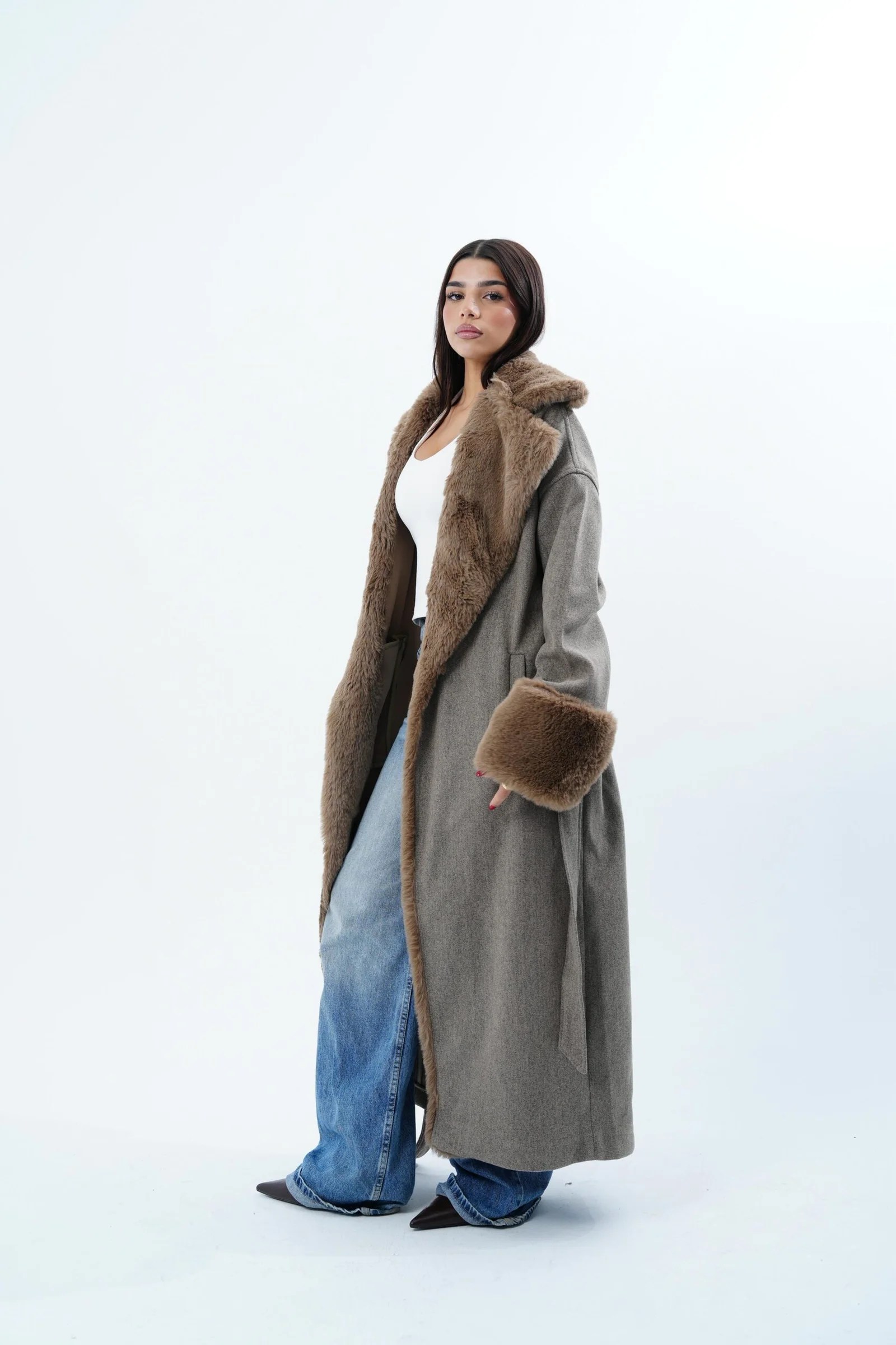 Fur Maxi Coat — view 9