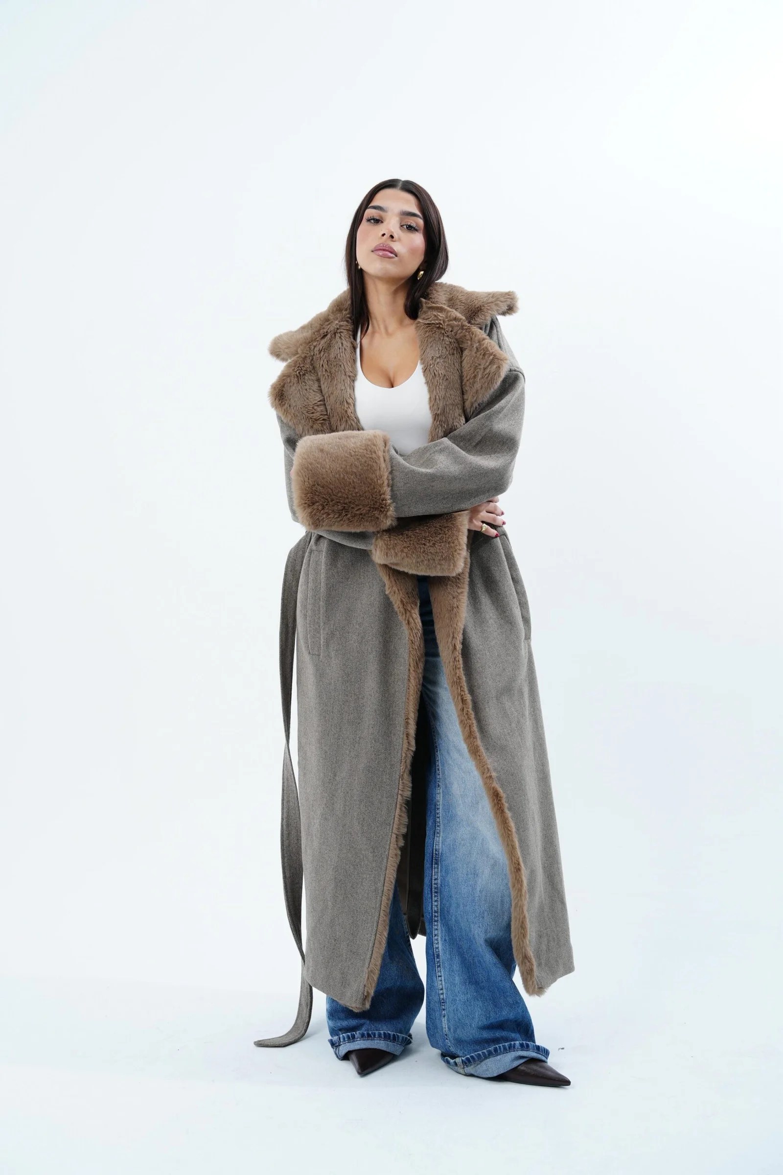 Fur Maxi Coat — view 11