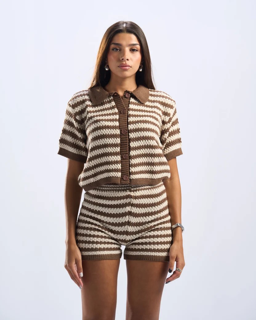 Brown x Beige beach set — view 7
