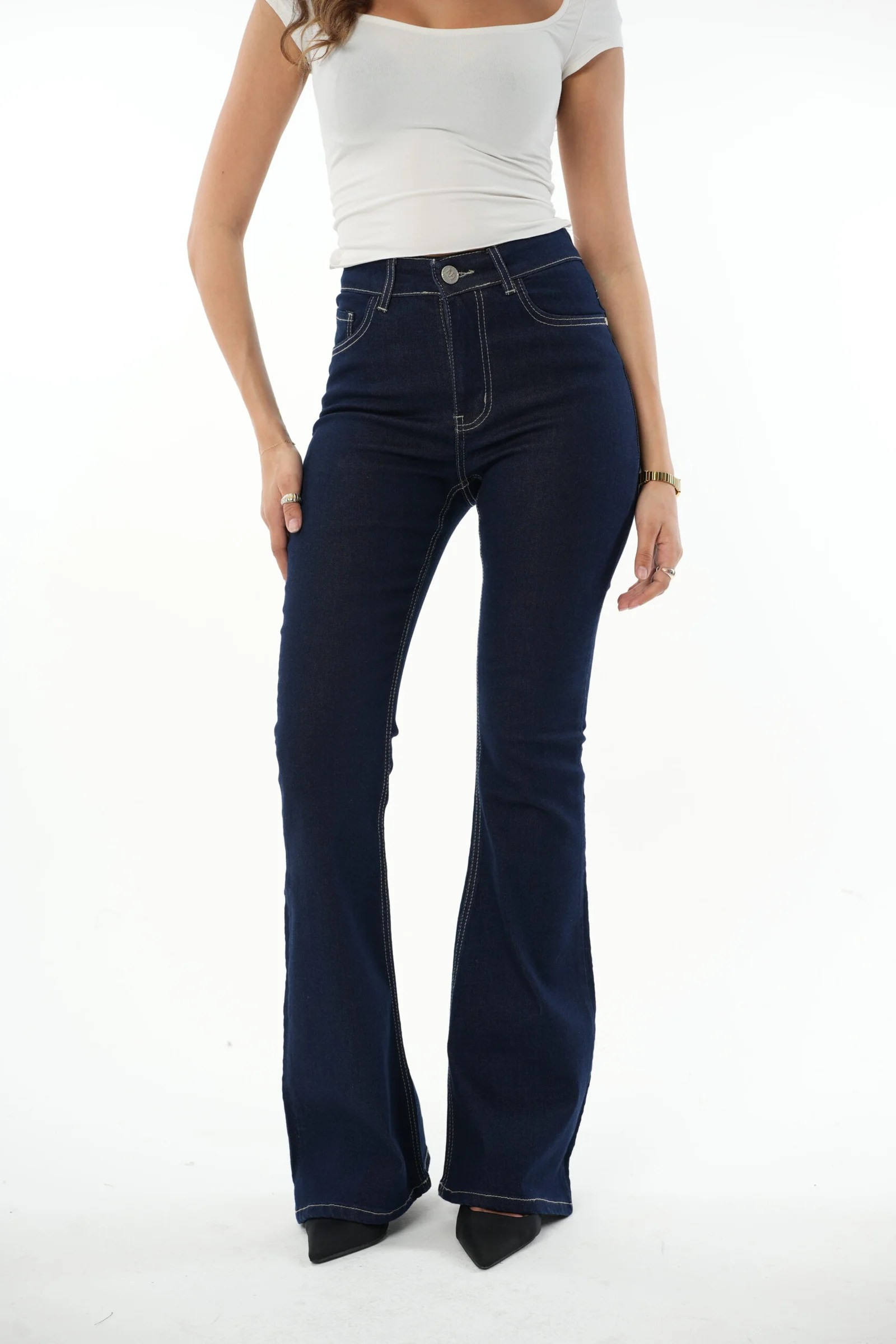 Raw flared jeans — view 3